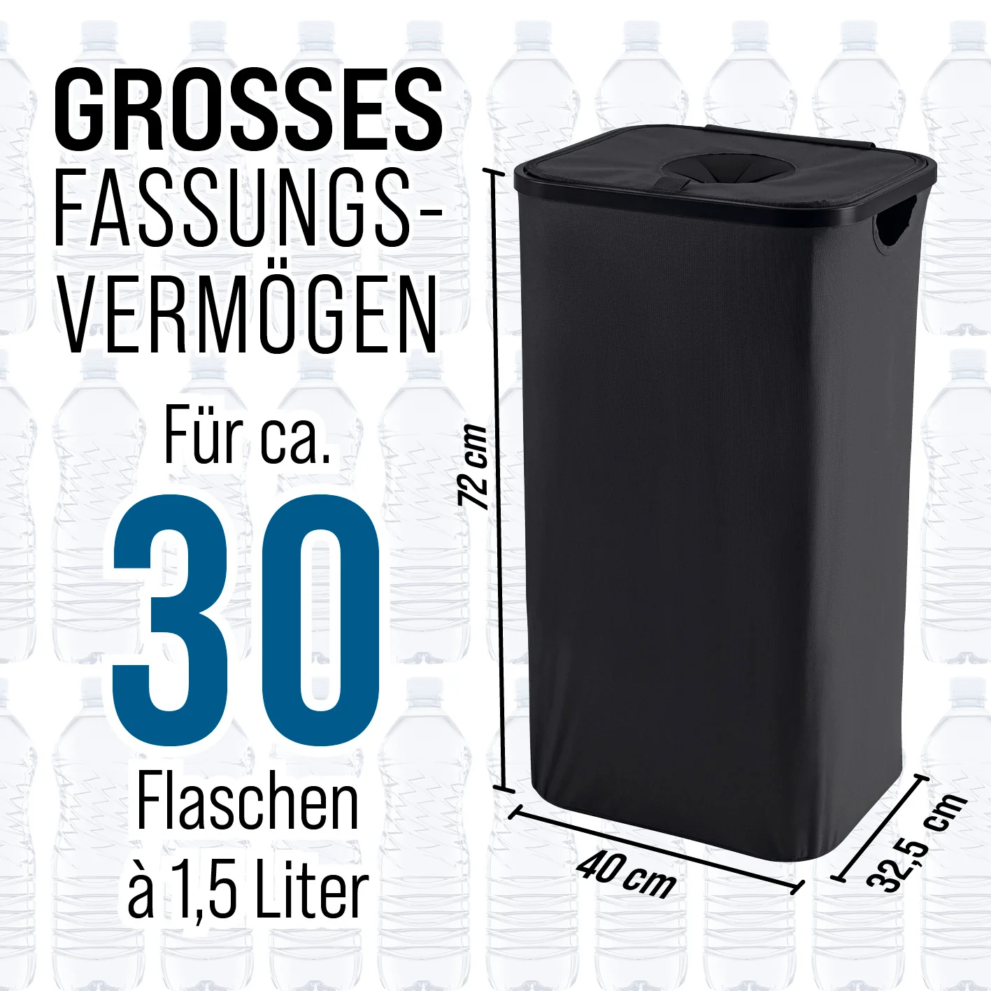 Pfandflaschen-Sammelbehälter - Schwarz - Image 4