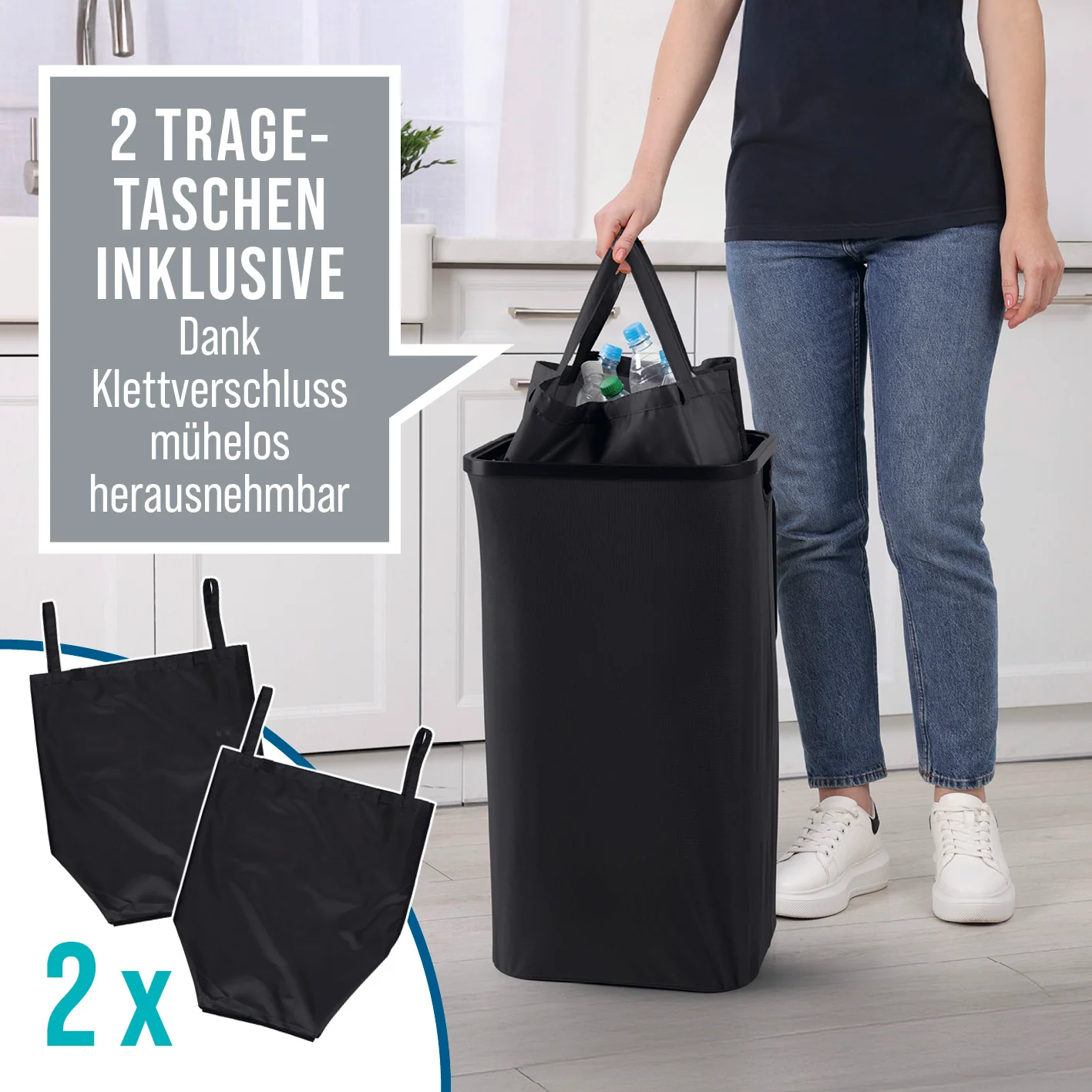 Pfandflaschen-Sammelbehälter - Schwarz - Image 5