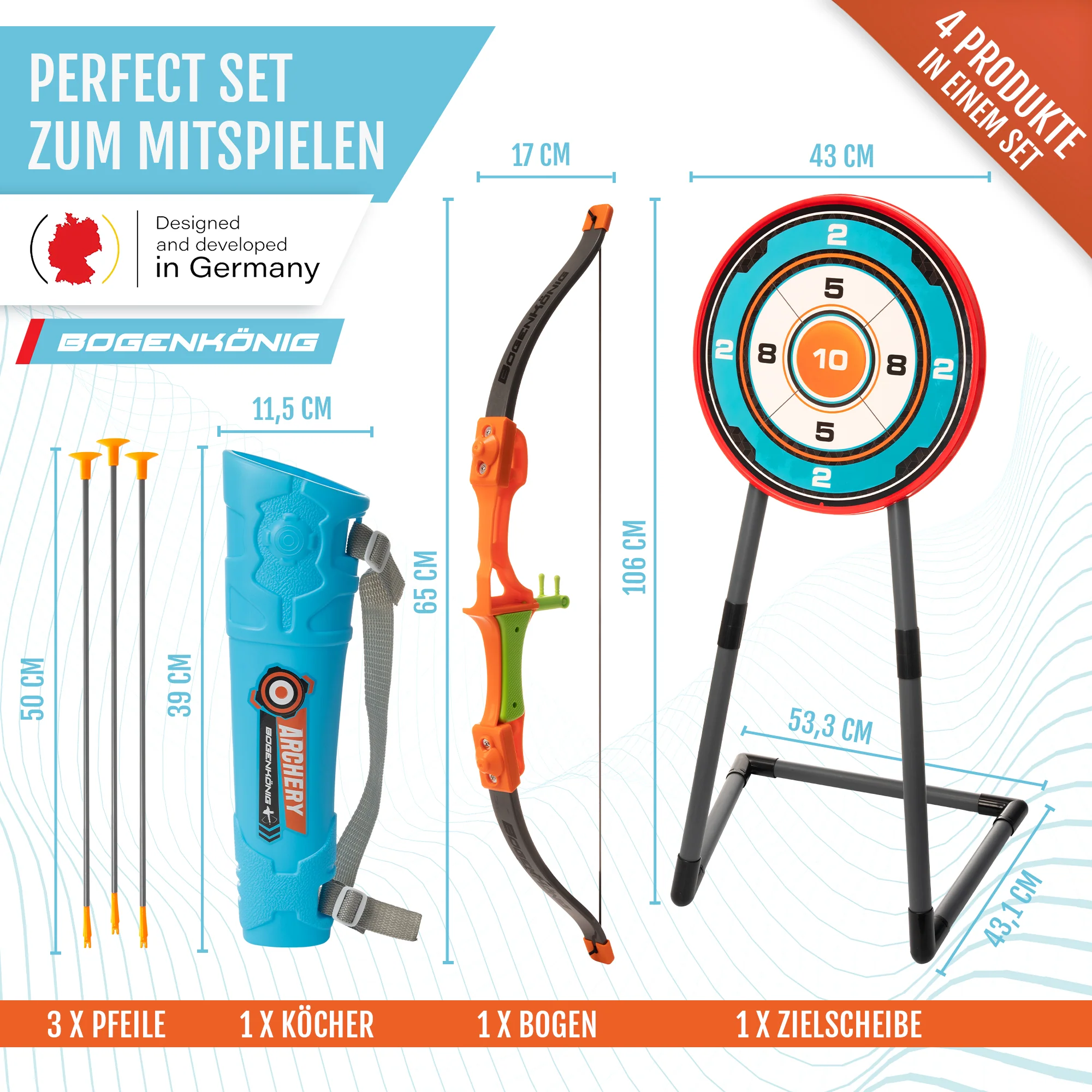 Pfeil und Bogen Kinder Spielzeug Set - ab 6 Jahre - Image 4