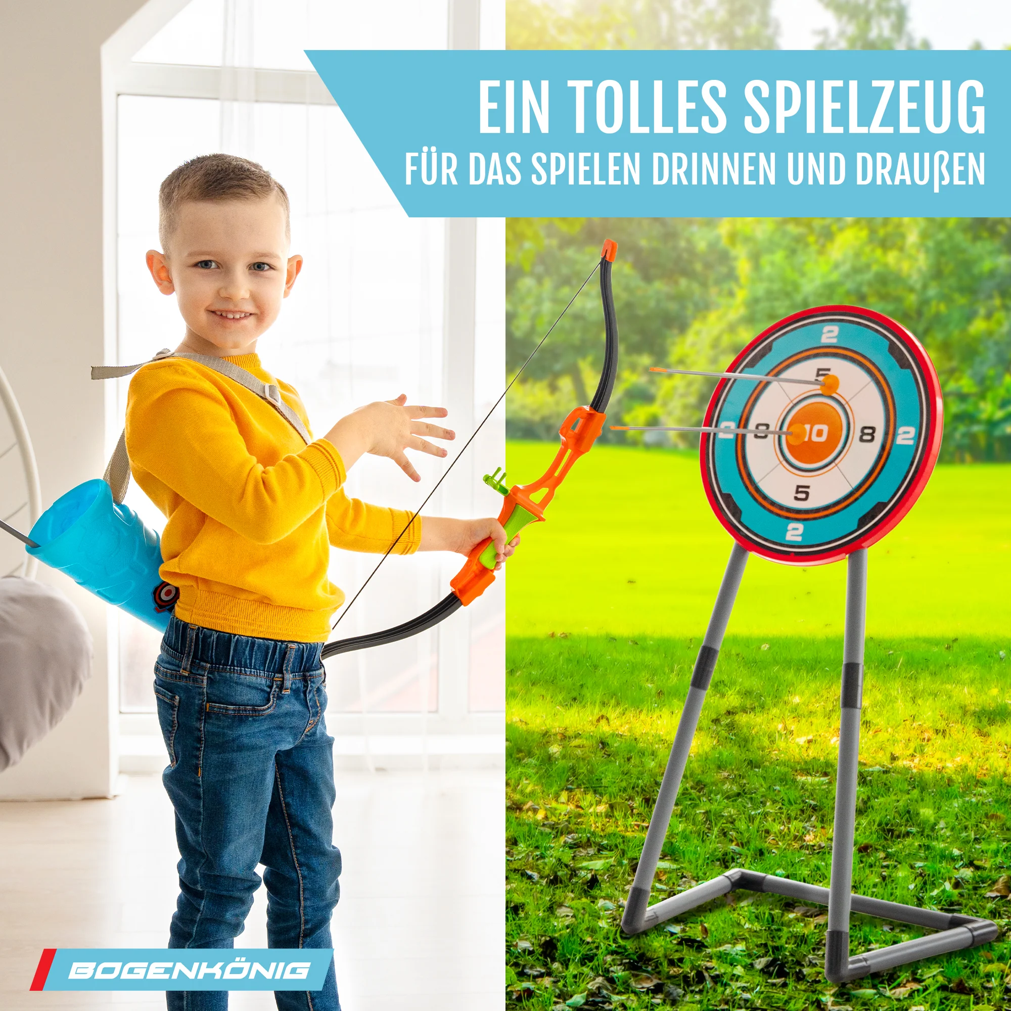 Pfeil und Bogen Kinder Spielzeug Set - ab 6 Jahre - Image 5