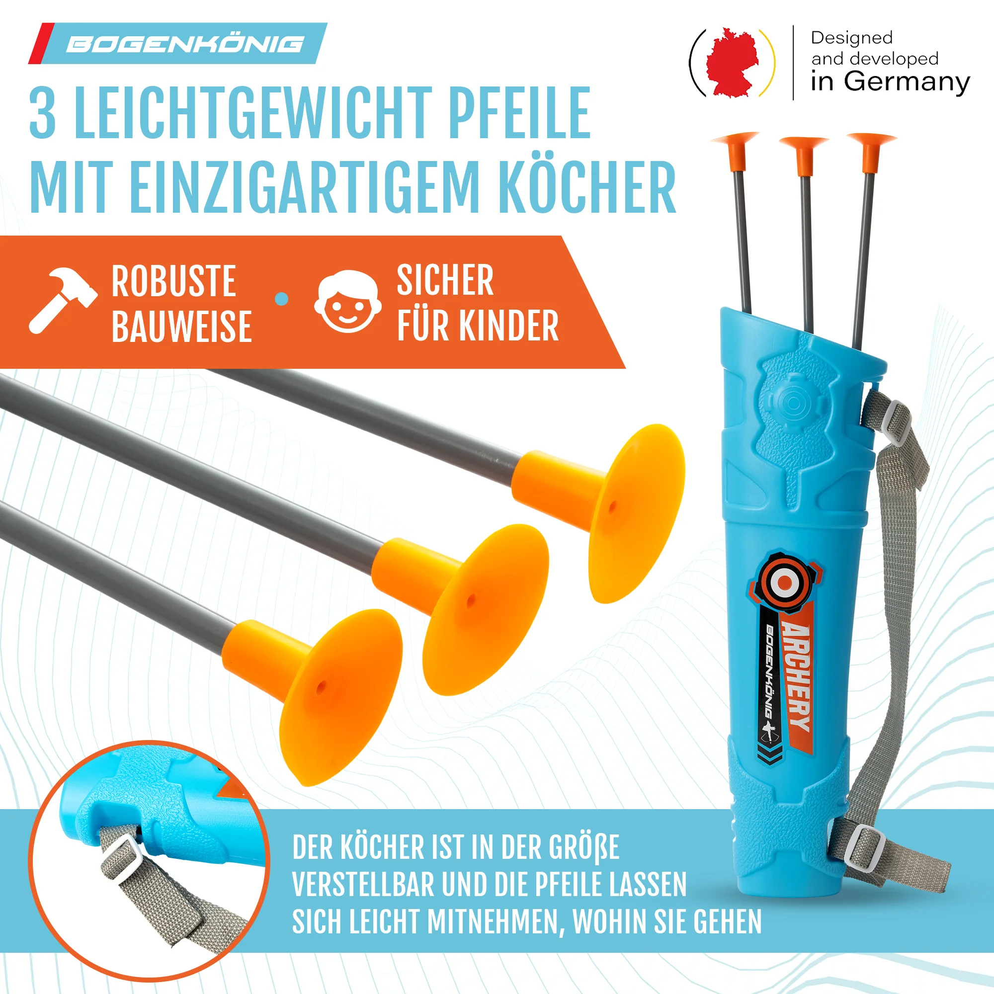 Pfeil und Bogen Kinder Spielzeug Set - ab 6 Jahre - Image 8