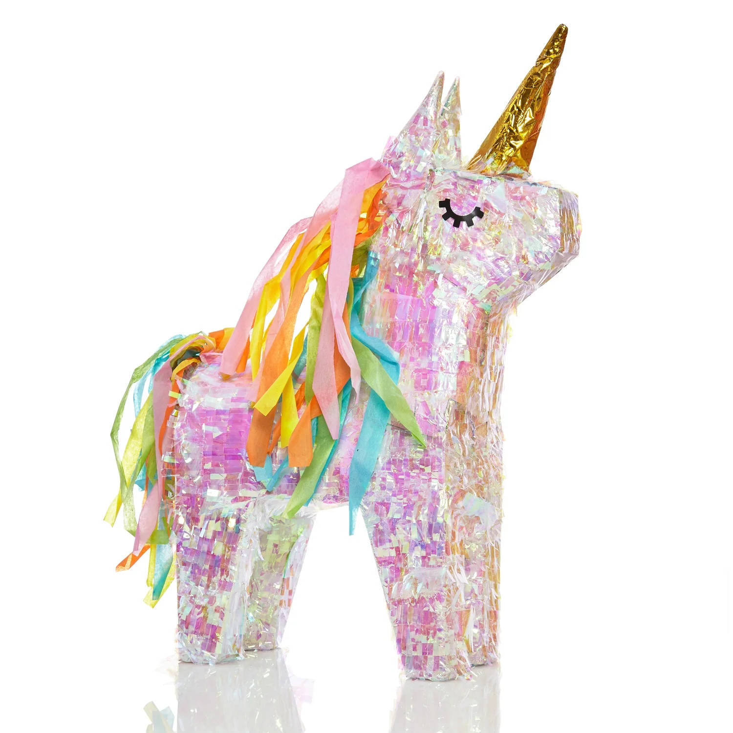 Pinata Einhorn - Set zum Befüllen inkl. Schläger, Maske und 50g Konfetti - Image 4