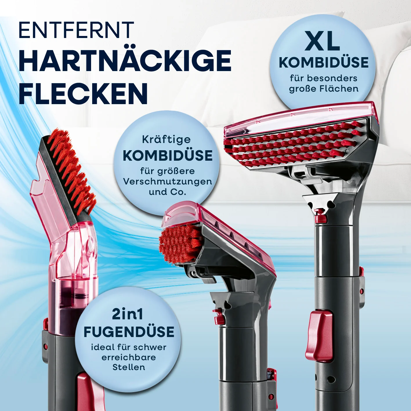 Polster- & Teppichreiniger Pro Power inkl. 1 l Teppich- & Polsterreiniger-Konzentrat - Grau/Rot - Image 6