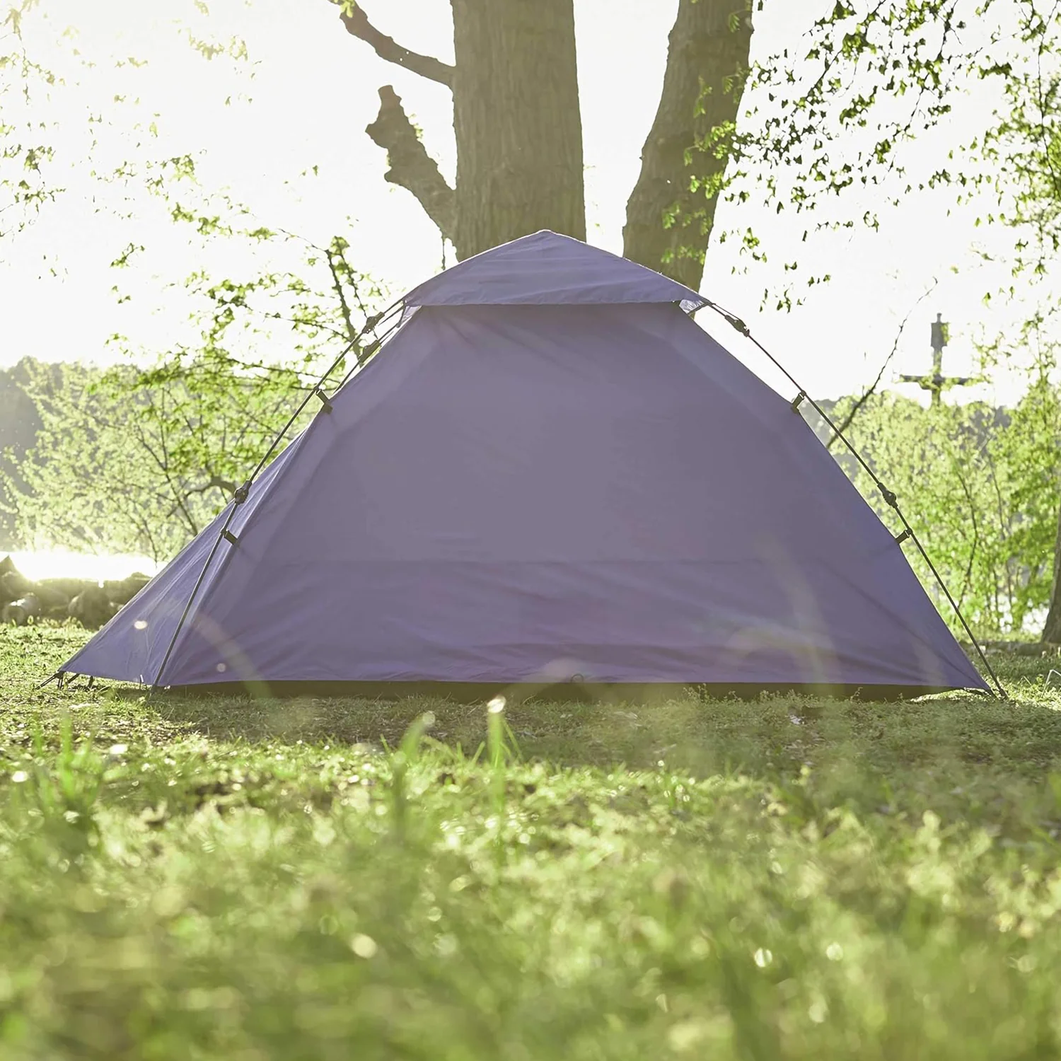 Pop Up Familienzelt Wurfzelt 3 Personen Zelt - 215 x 195 x 120 cm - Blau - Image 8