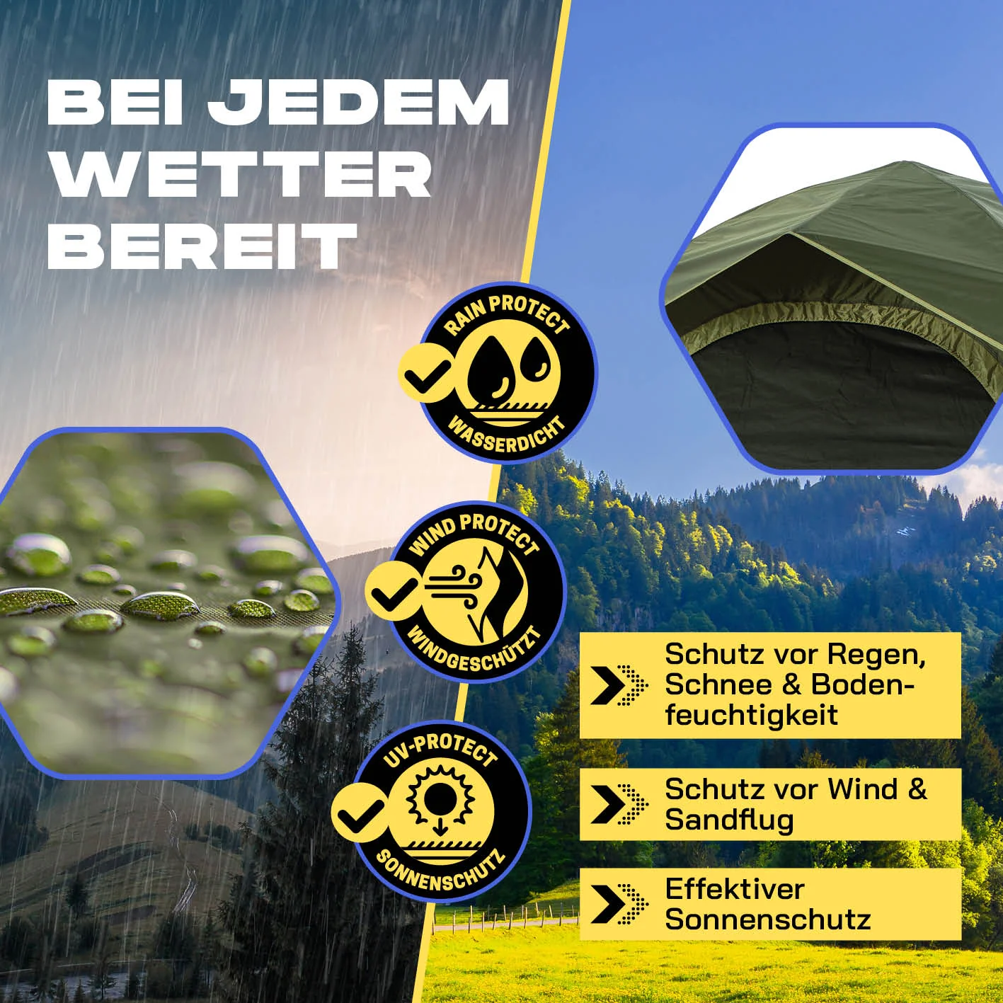 Pop-up-Wurfzelt für 4 Personen - grün - Image 3