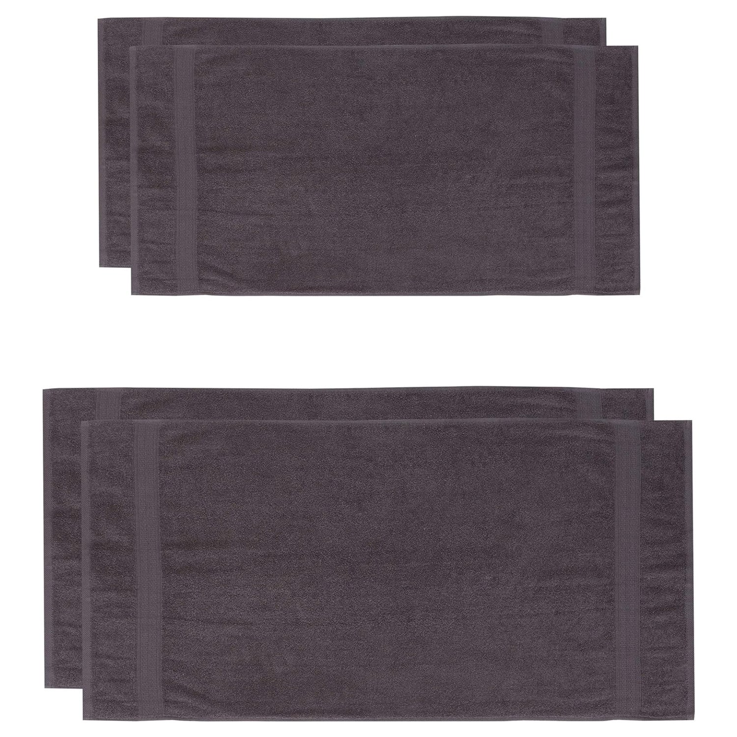 Premium Handtücher 4er-Set - 2 Handtücher 50 x 100 cm + 2 Badetücher 70 x 140 cm - Grau - Image 8