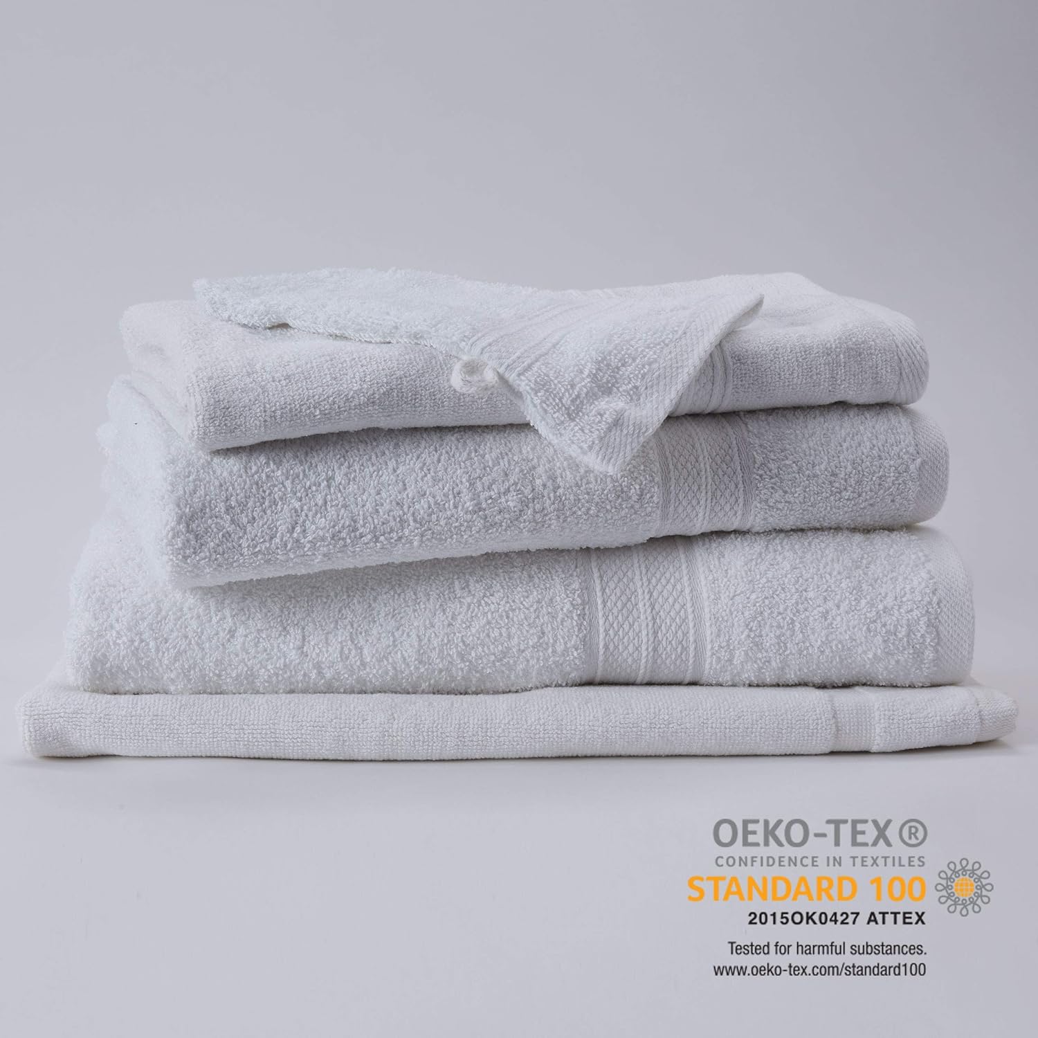 Premium Handtücher 6er-Set - 4 Handtücher 50 x 100 cm + 2 Badetücher 70 x 140 cm - Weiß - Image 4