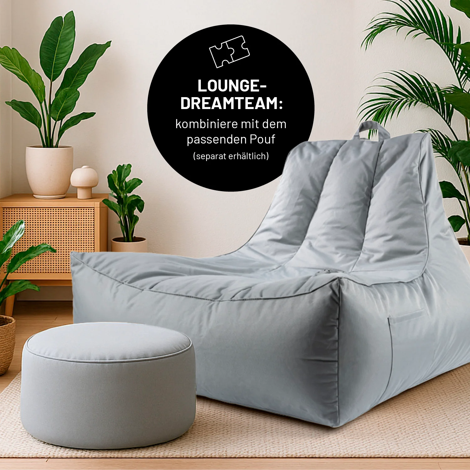 Premium Lounge-Sessel - 380 L - 100 x 100 x 80 cm - Grau - Image 9