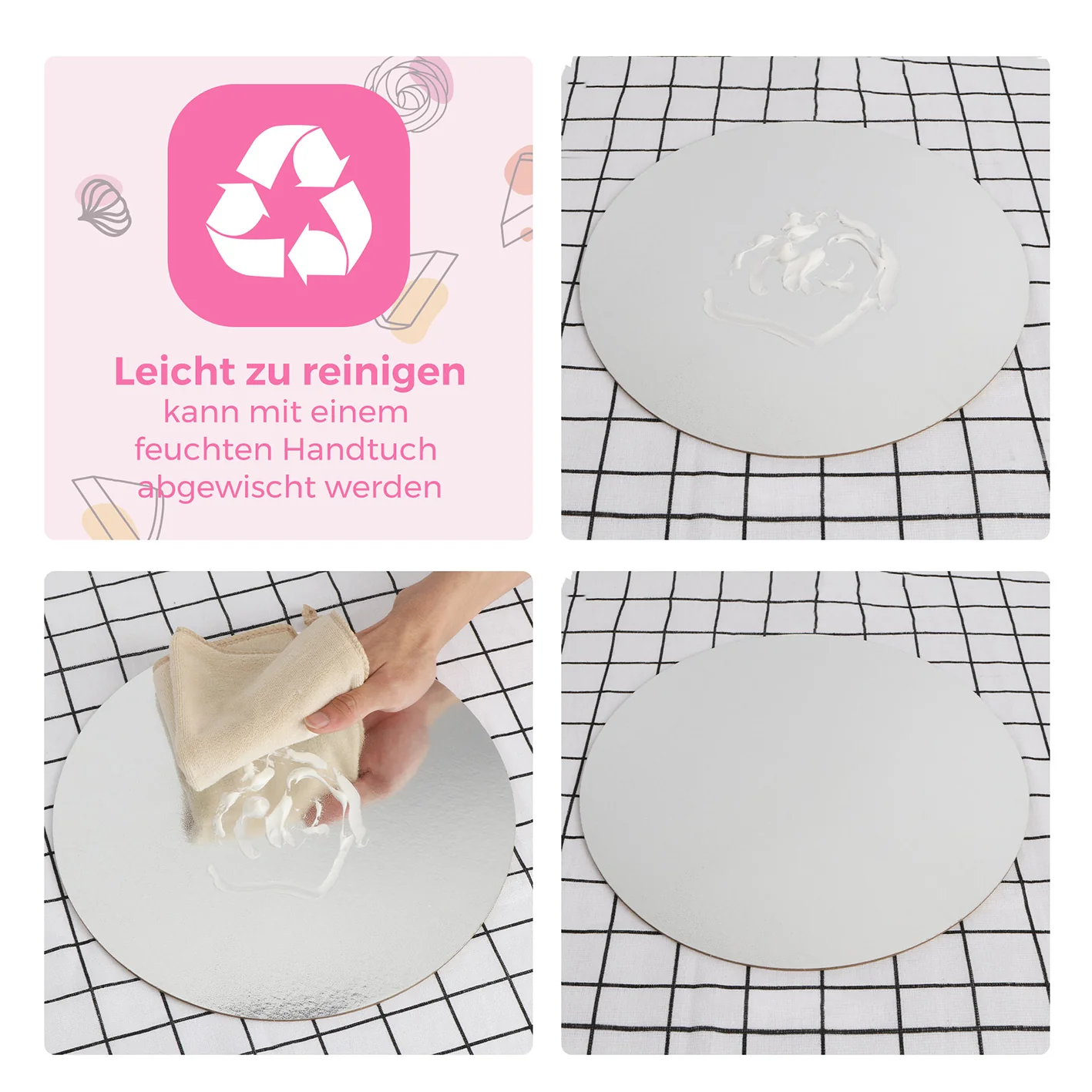 Premium Tortenunterlagen 4er-Set - Gold & Siber - Image 5