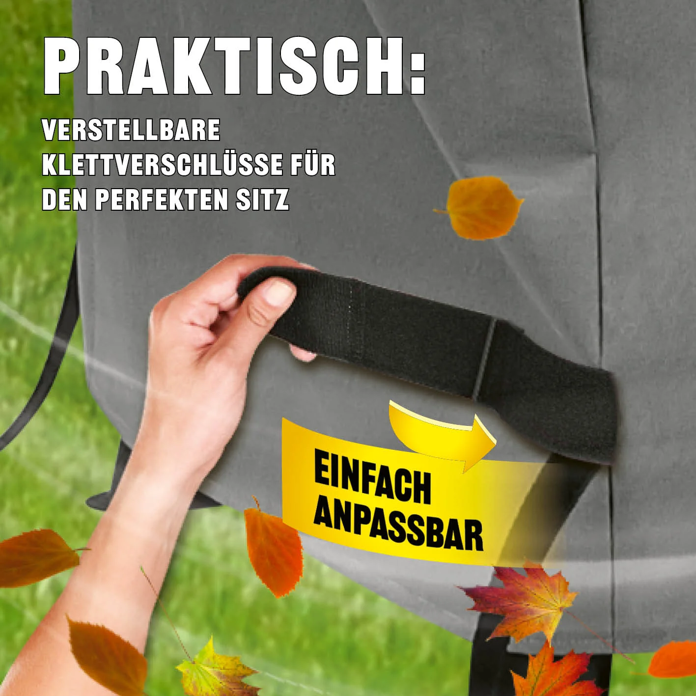 Premium Wetterschutzhaube - 93 x 147 x 125 cm - Grau - Image 5