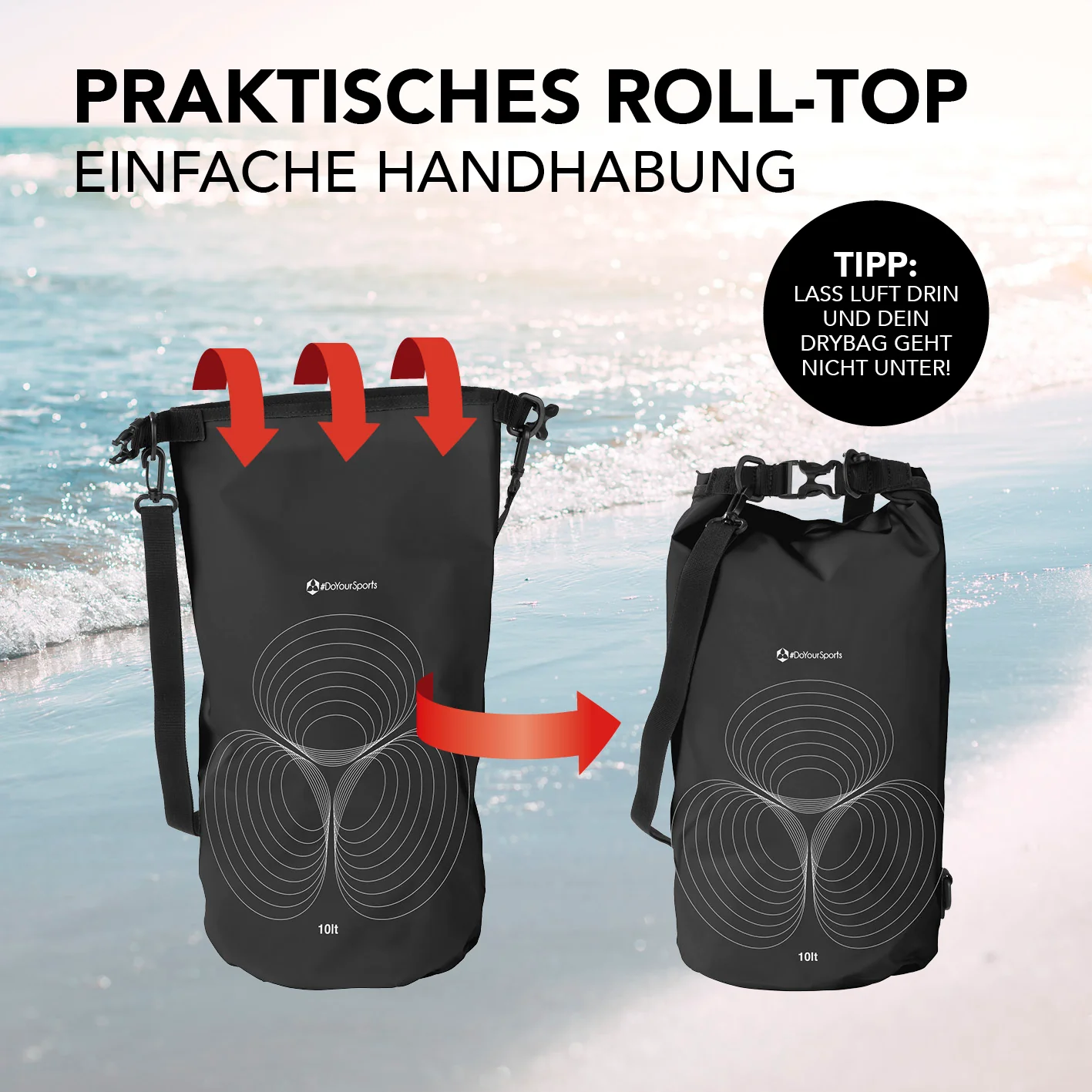 Dry Bag 10L - Schwarz - Image 6