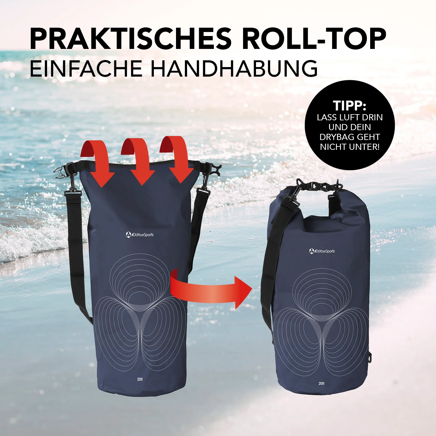 Dry Bag 20L - Dunkelblau - Image 6