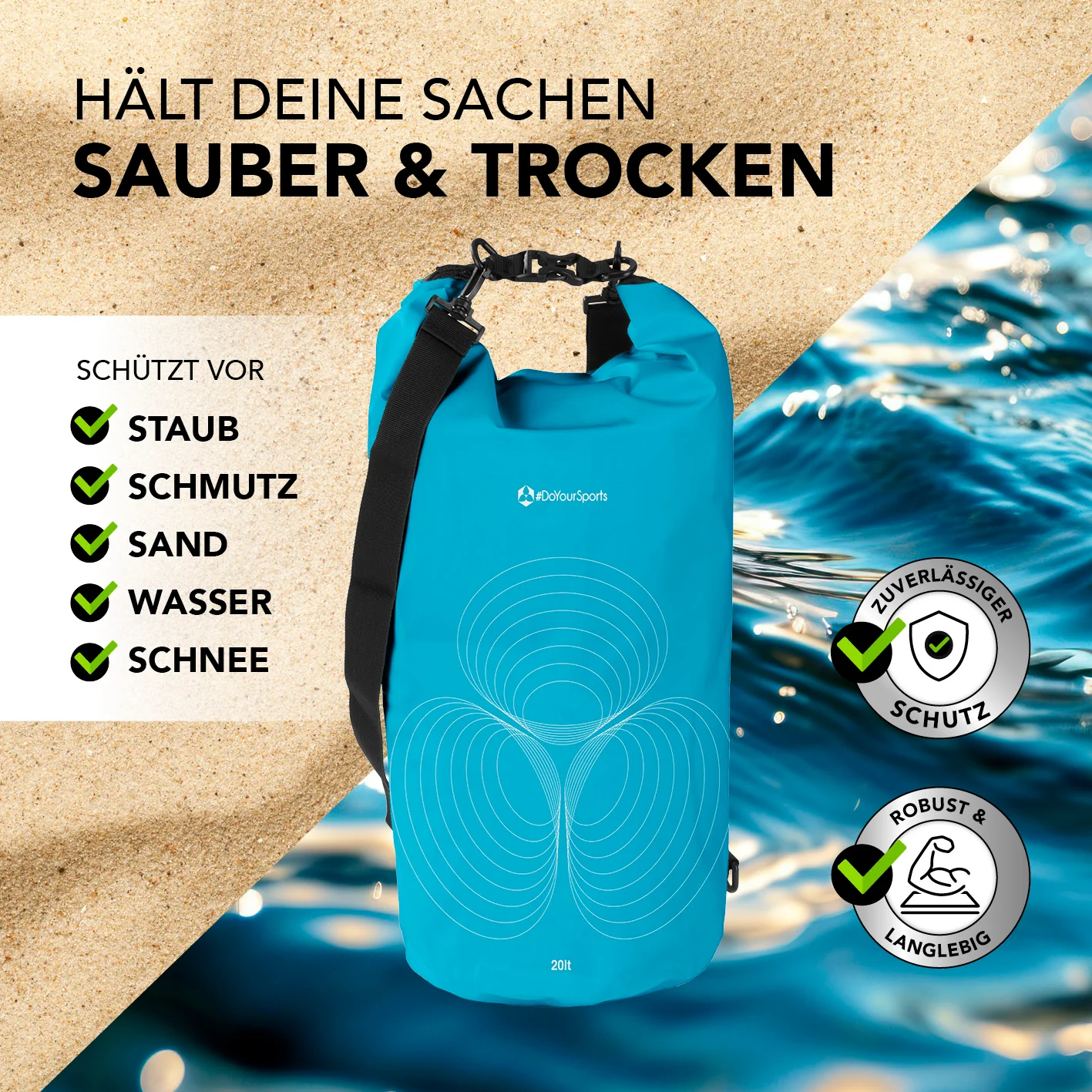 Dry Bag 20L - Himmelblau - Image 4
