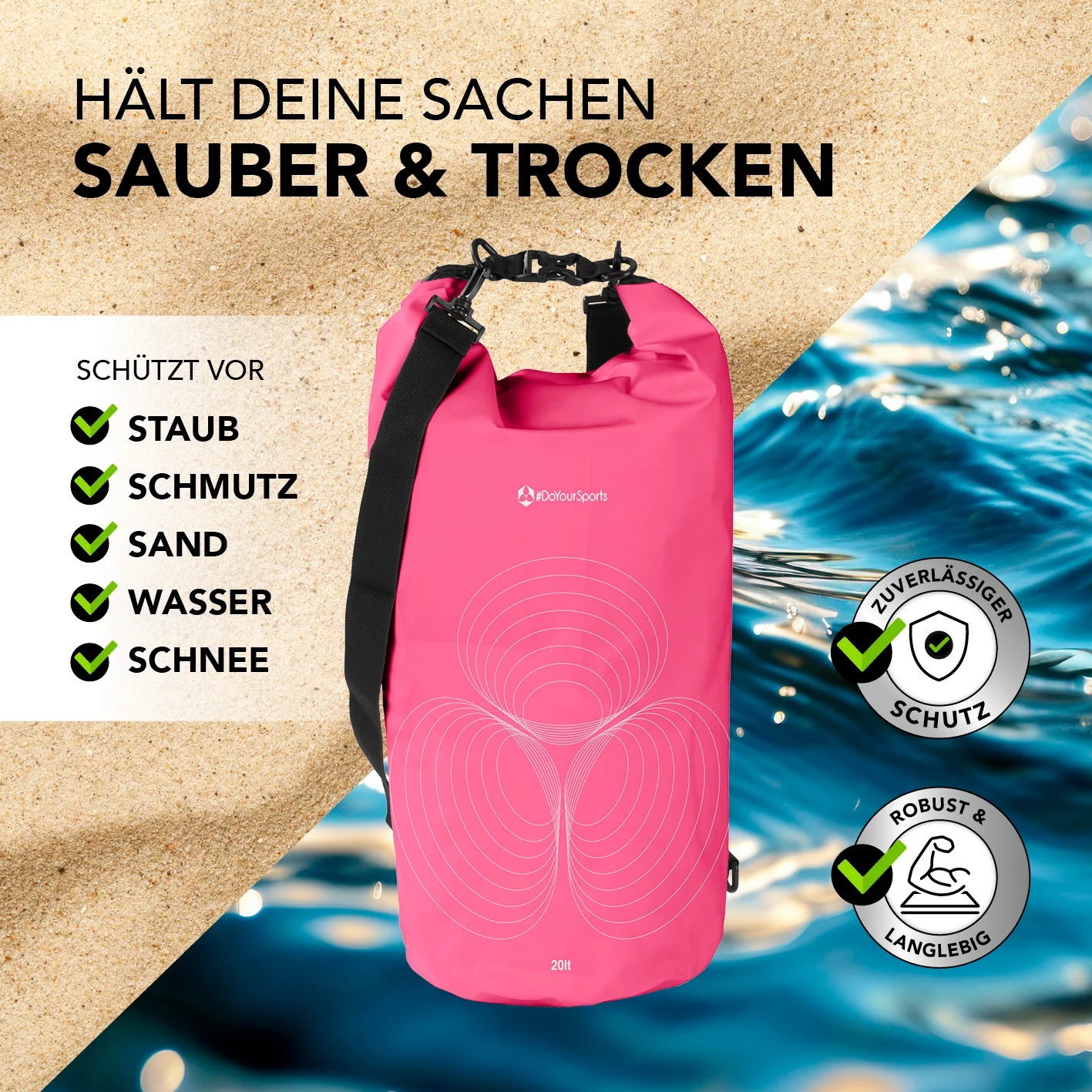 Dry Bag 20L - Pink - Image 4