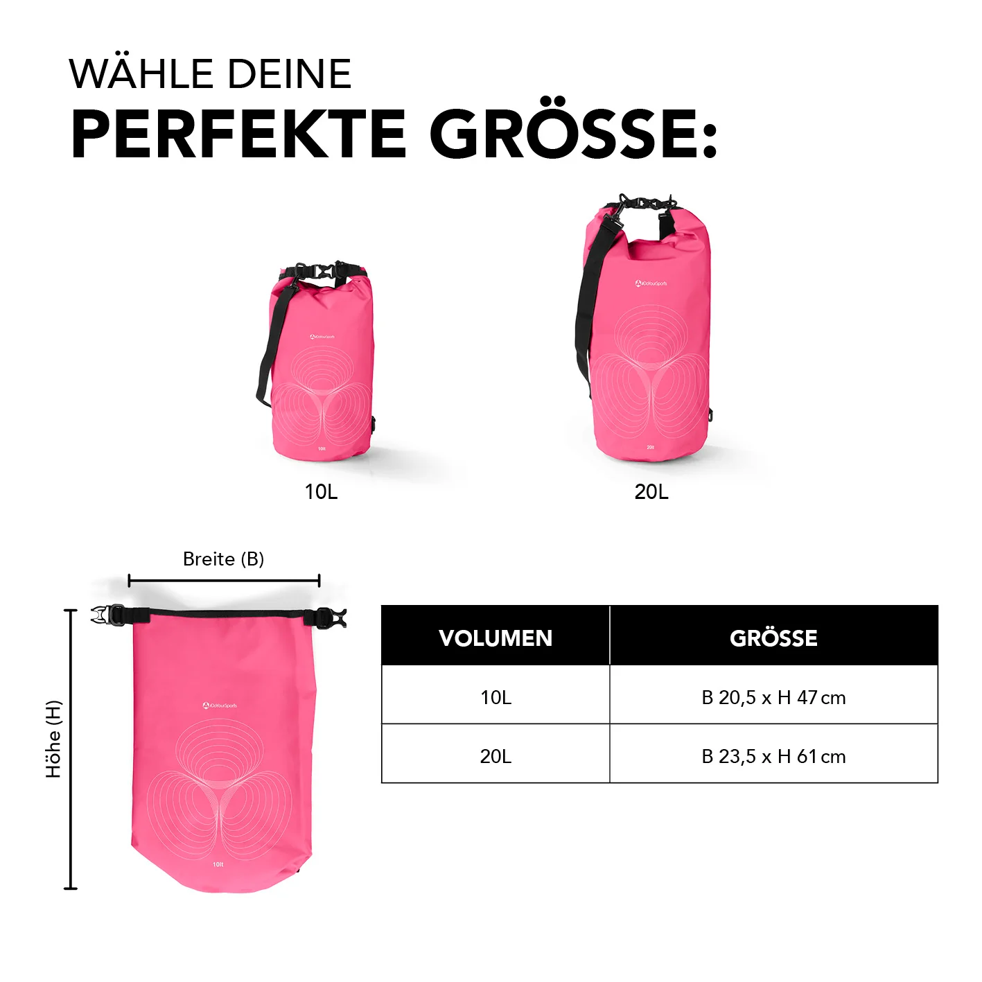 Dry Bag 20L - Pink - Image 9
