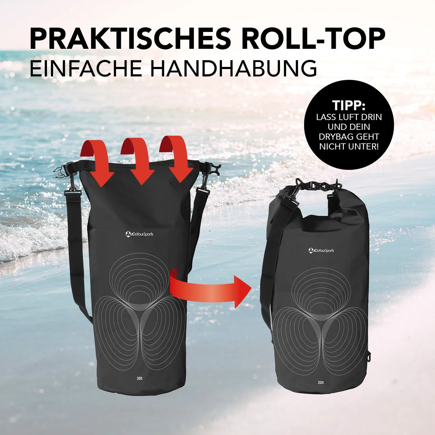 Dry Bag 20L - Schwarz - Image 6