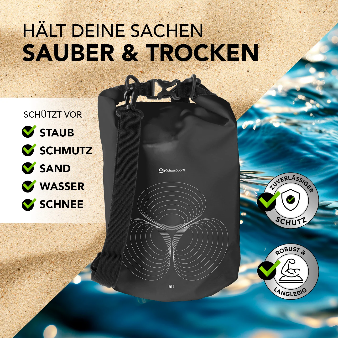 Dry Bag 5L - Schwarz - Image 4