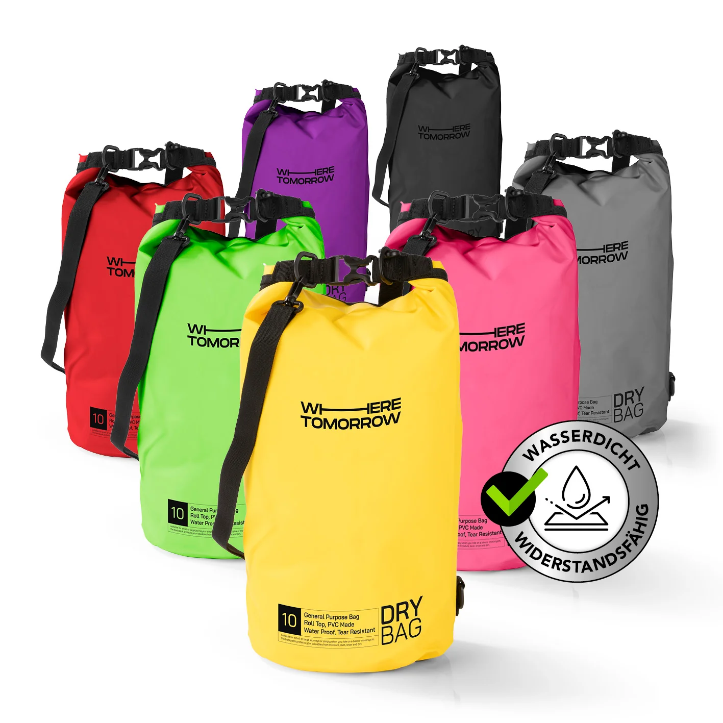 Dry Bag 10L - Style 01 - Gelb - Image 2