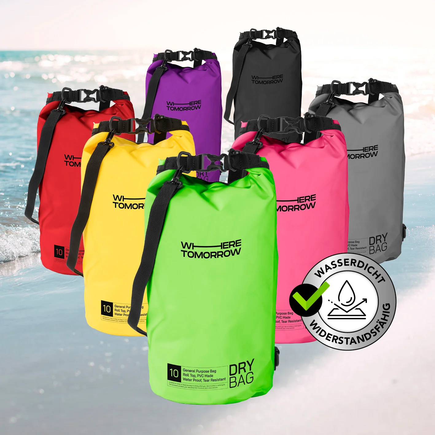 Dry Bag 10L - Style 01 - Grün - Image 10