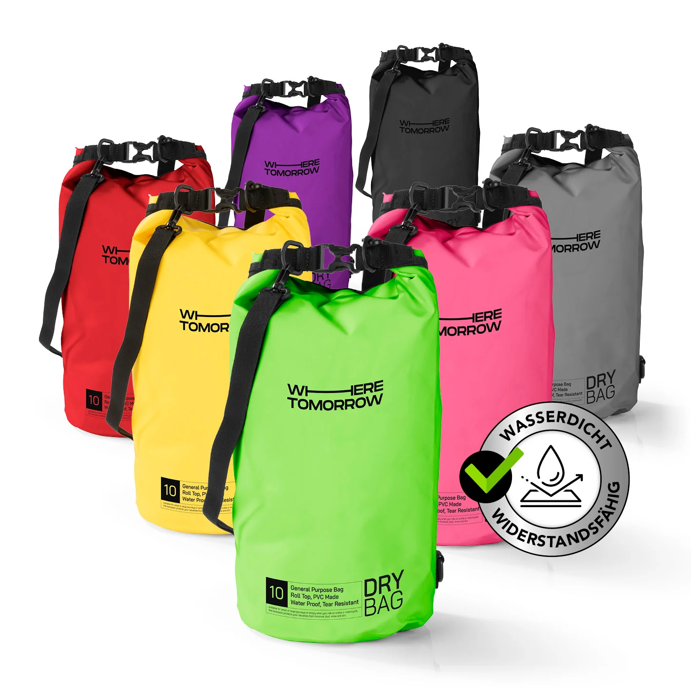 Dry Bag 10L - Style 01 - Grün - Image 2
