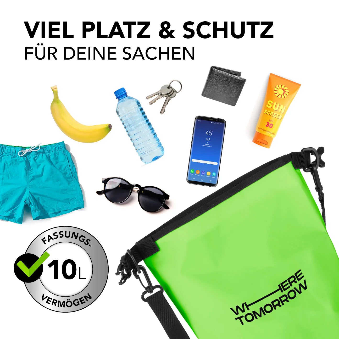 Dry Bag 10L - Style 01 - Grün - Image 5