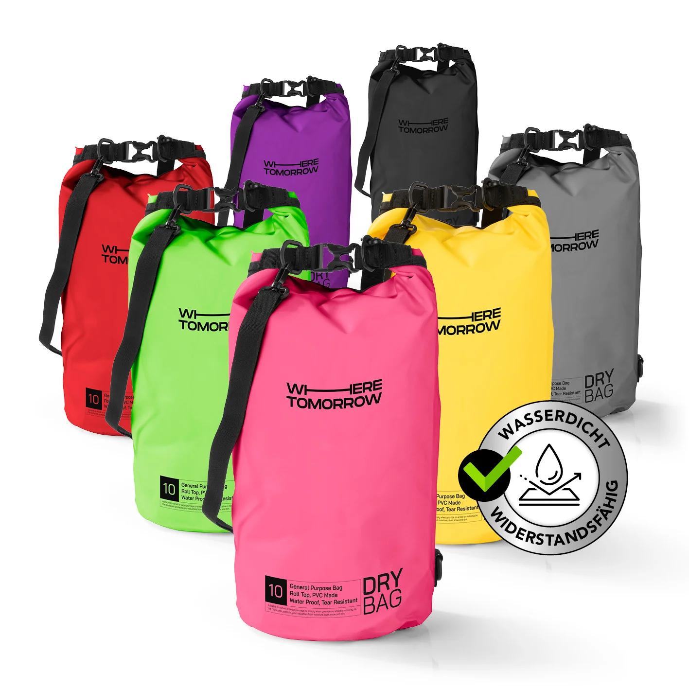 Dry Bag 10L - Style 01 - Pink - Image 2