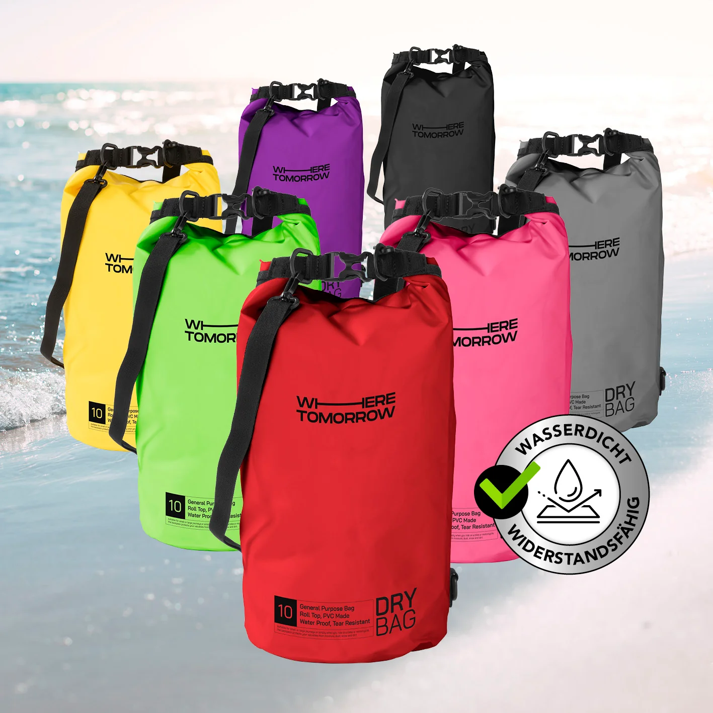 Dry Bag 10L - Style 01 - Rot - Image 10