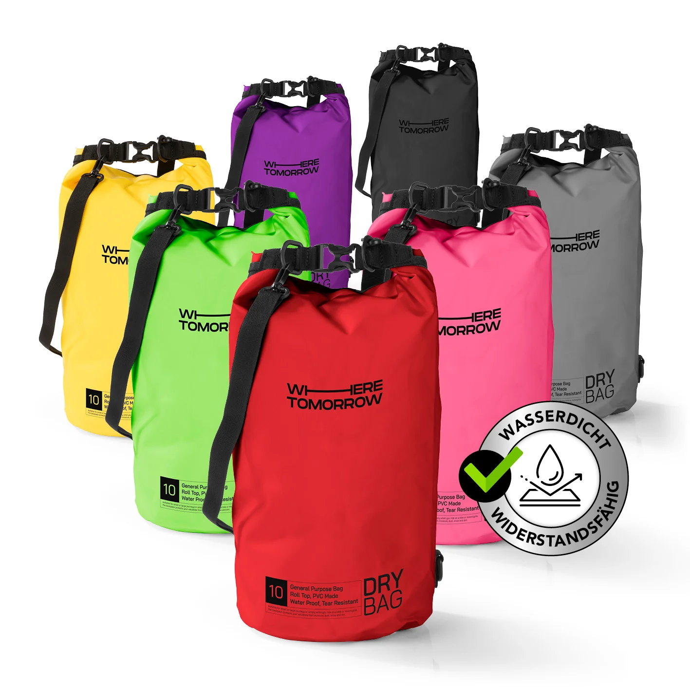 Dry Bag 10L - Style 01 - Rot - Image 2