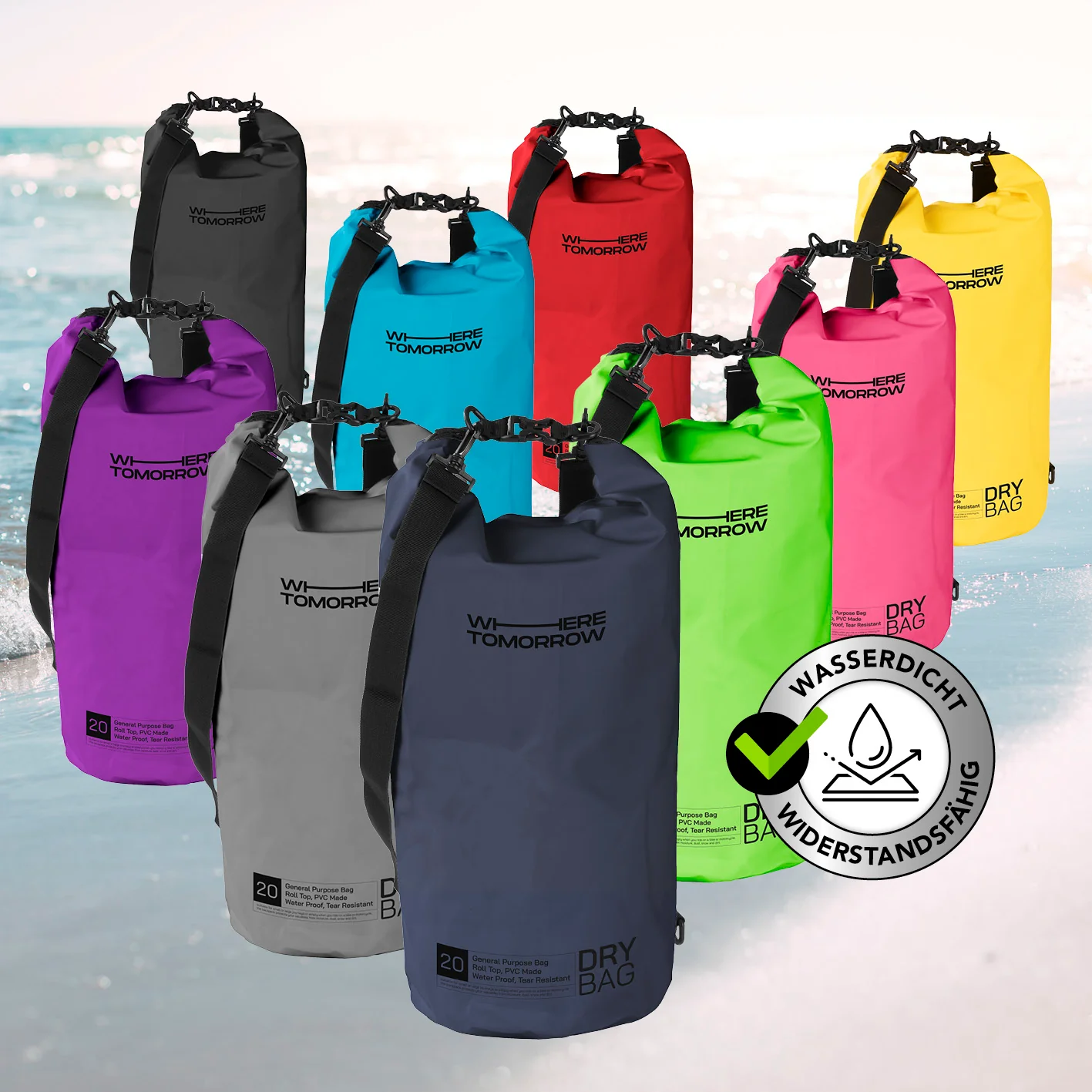 Dry Bag 20L - Style 01 - Dunkelblau - Image 10