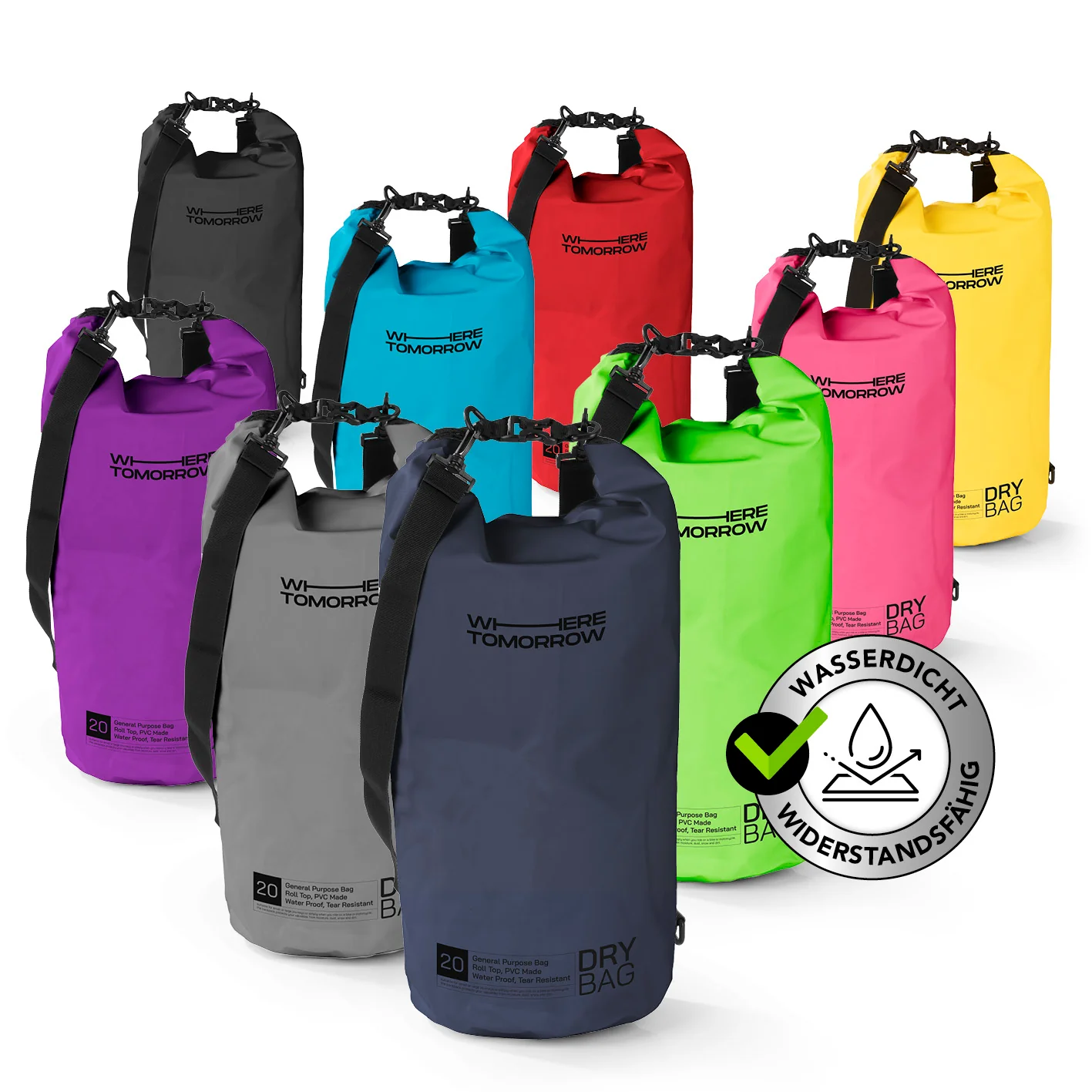 Dry Bag 20L - Style 01 - Dunkelblau - Image 2
