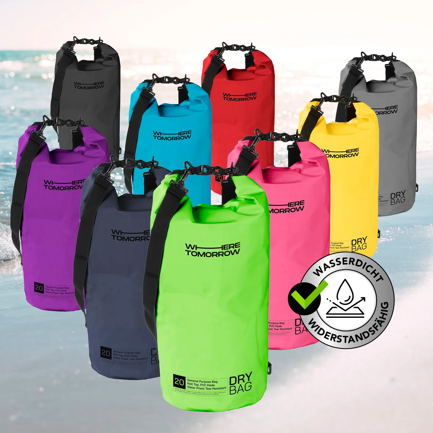 Dry Bag 20L - Style 01 - Grün - Image 10