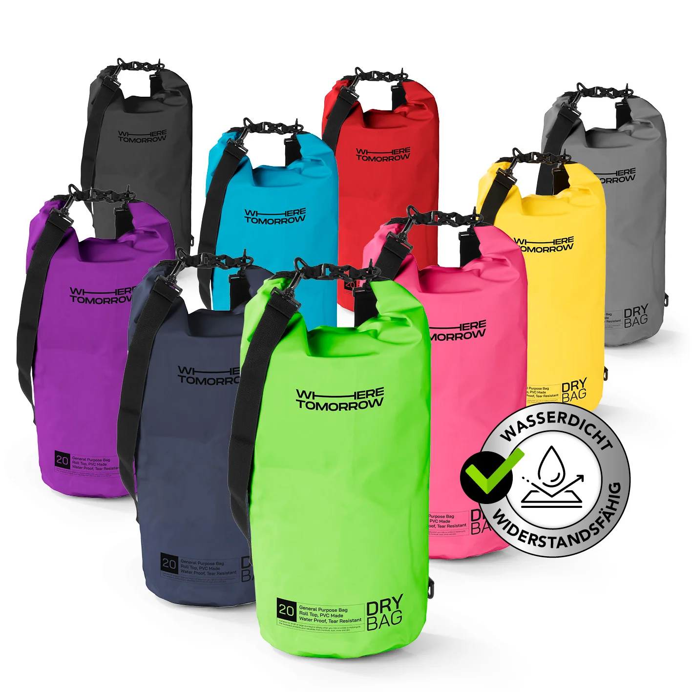 Dry Bag 20L - Style 01 - Grün - Image 2