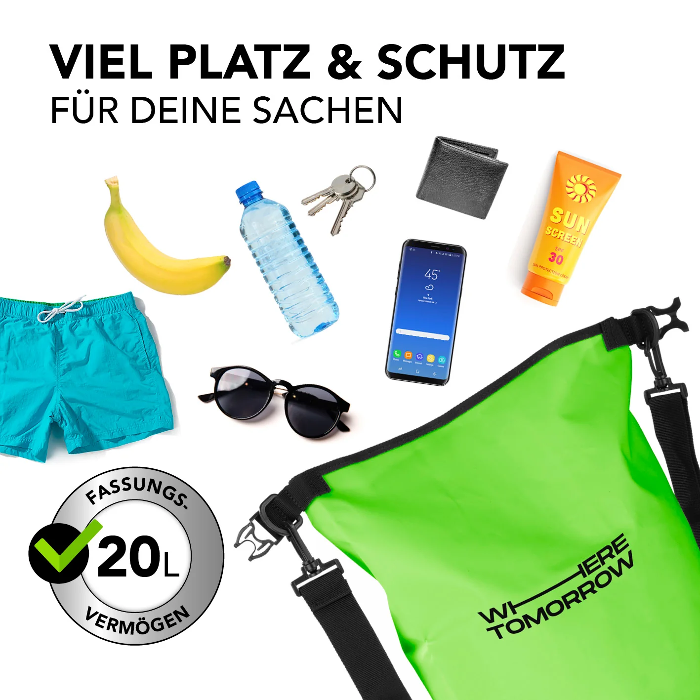 Dry Bag 20L - Style 01 - Grün - Image 5