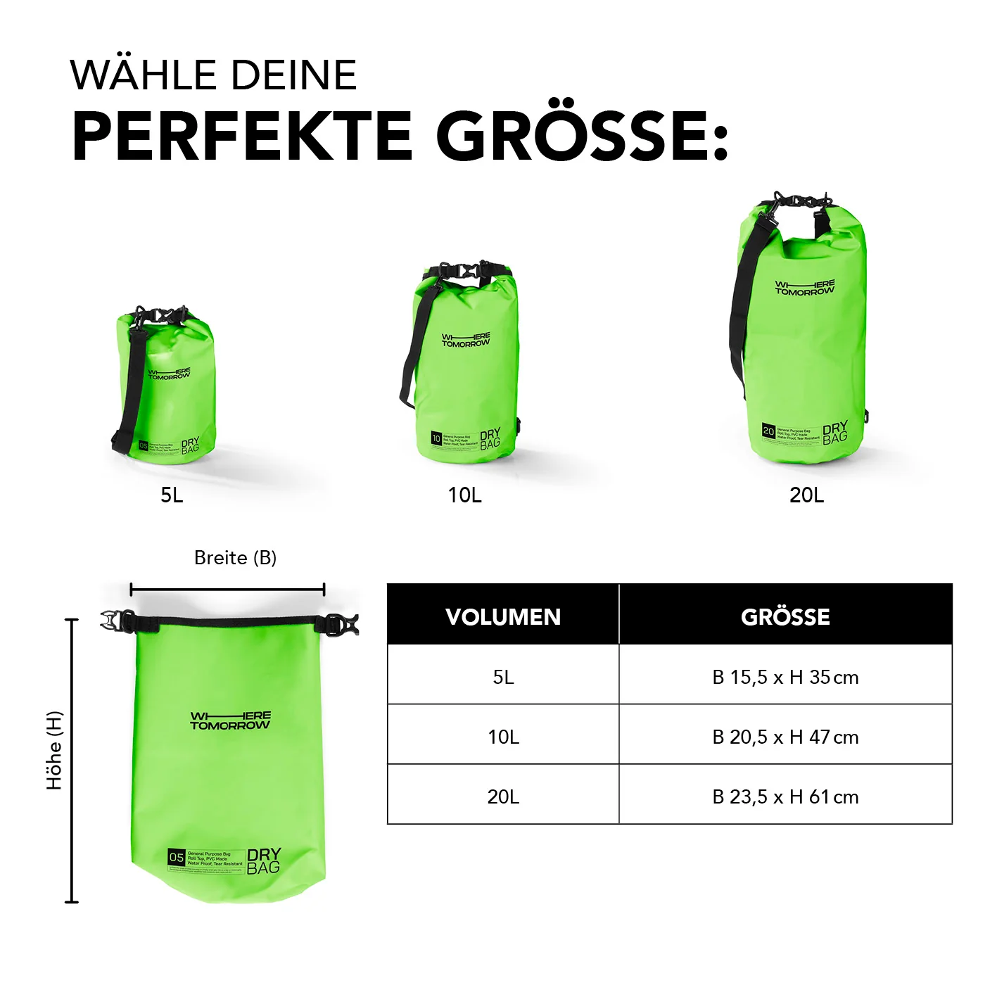 Dry Bag 20L - Style 01 - Grün - Image 9