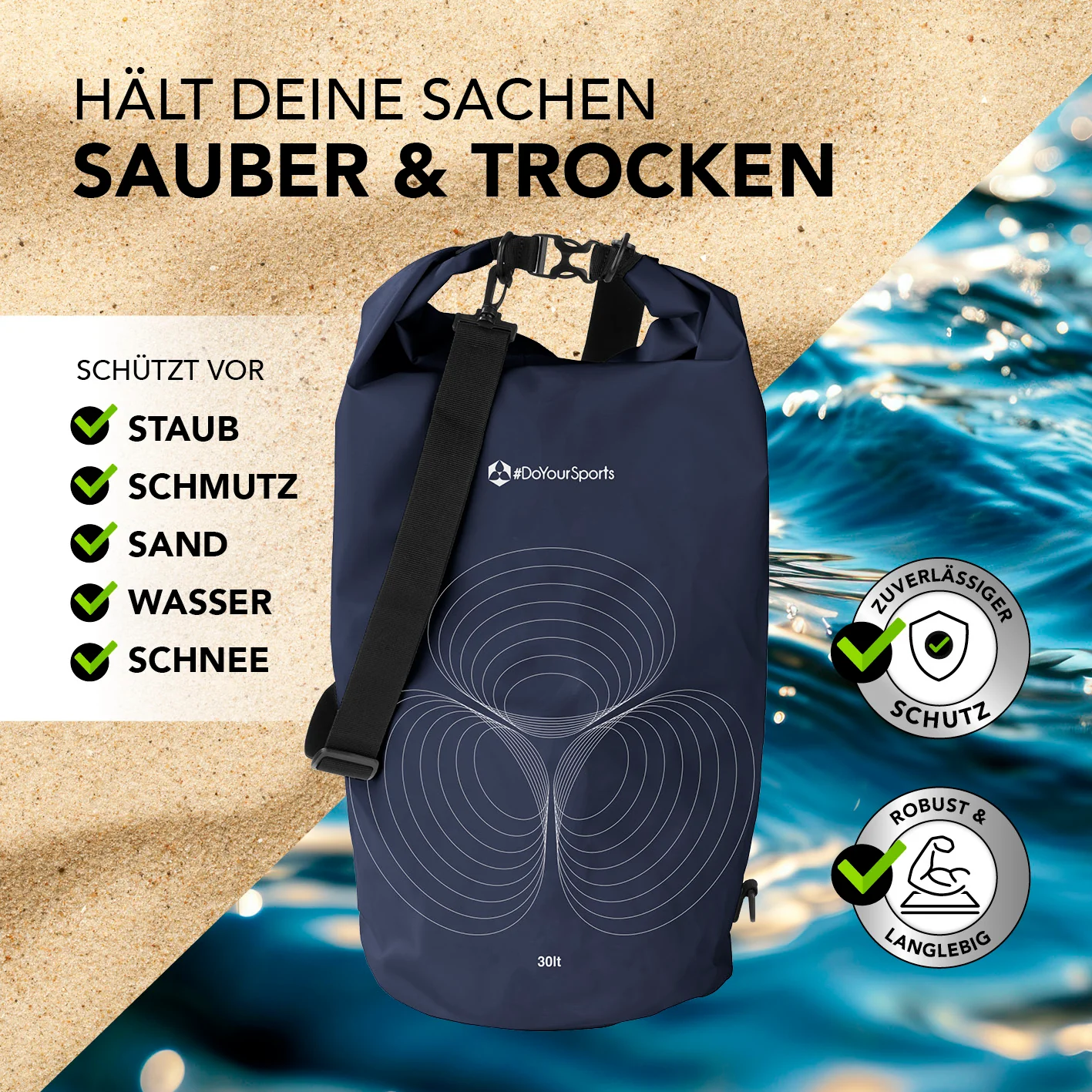 Dry Bag 30L - Dunkelblau - Image 4
