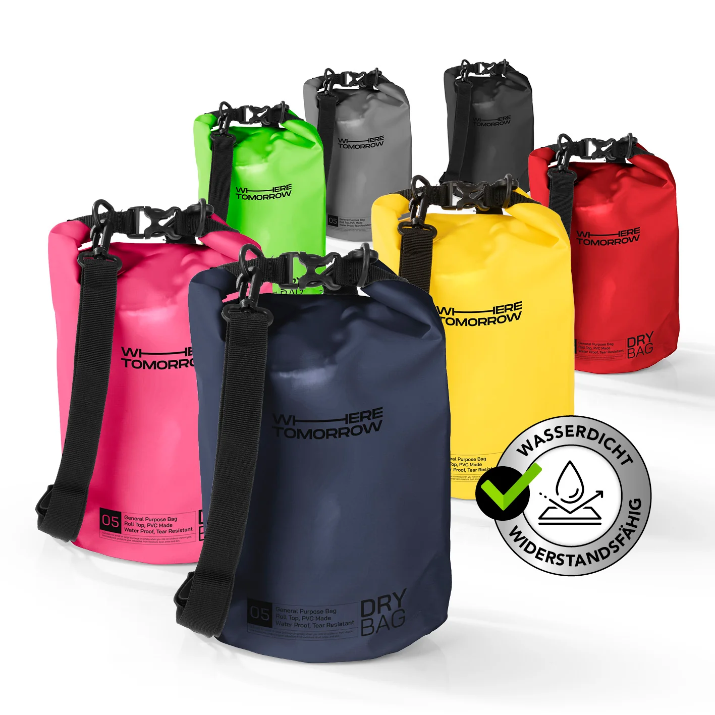 Dry Bag 5L - Style 01 - Dunkelblau - Image 2