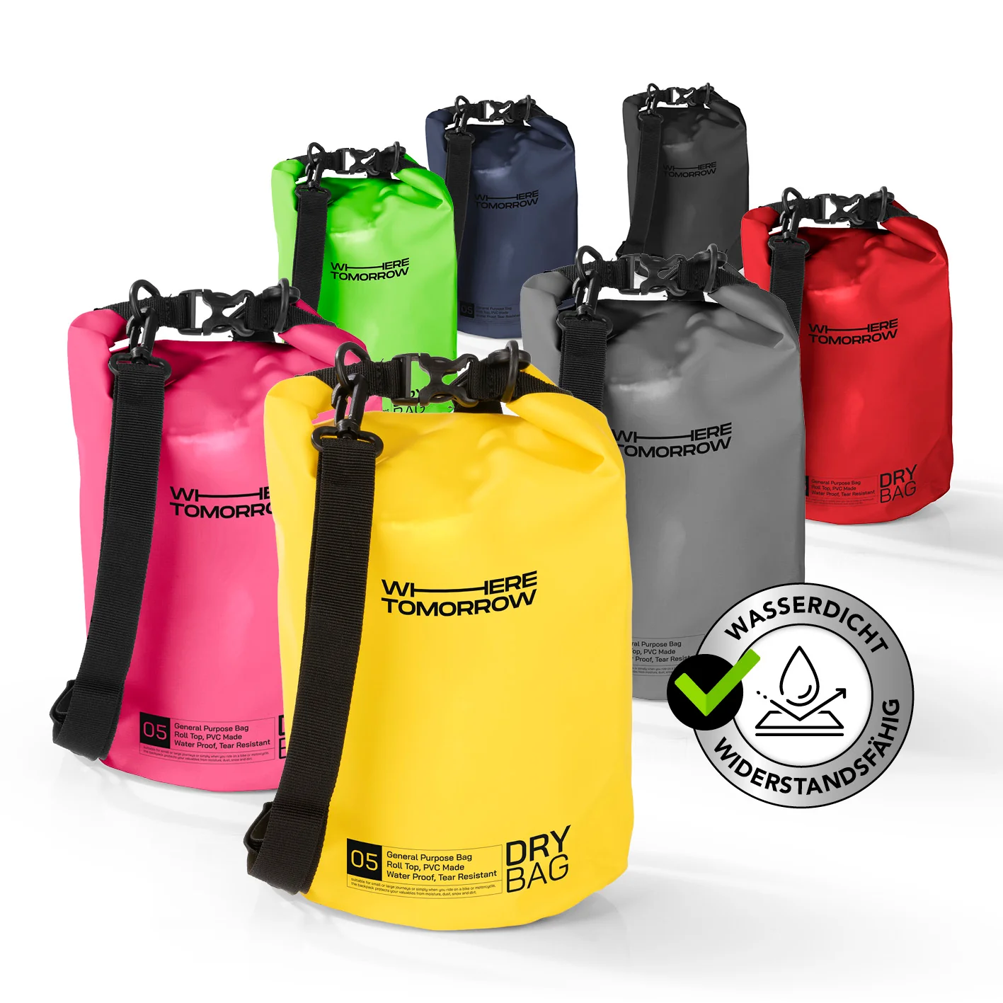 Dry Bag 5L - Style 01 - Gelb - Image 2