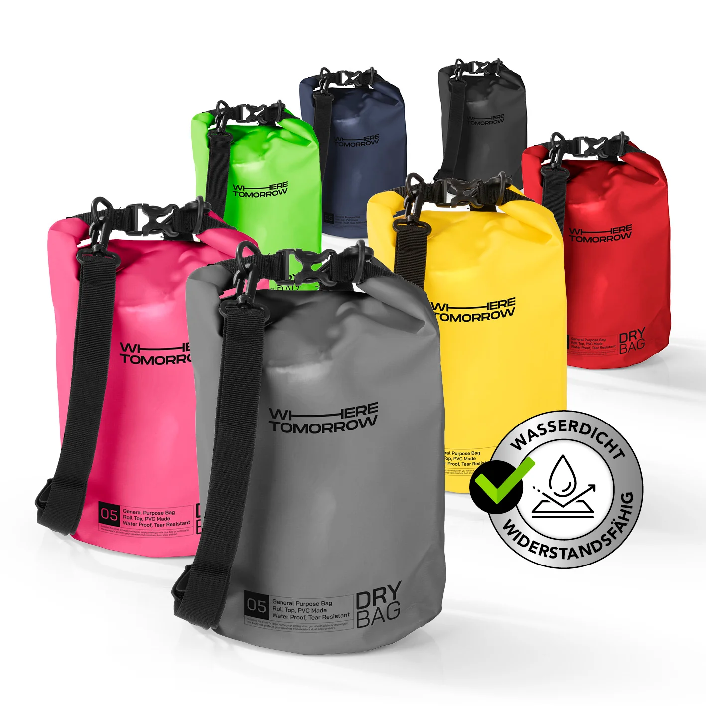 Dry Bag 5L - Style 01 - Grau - Image 2