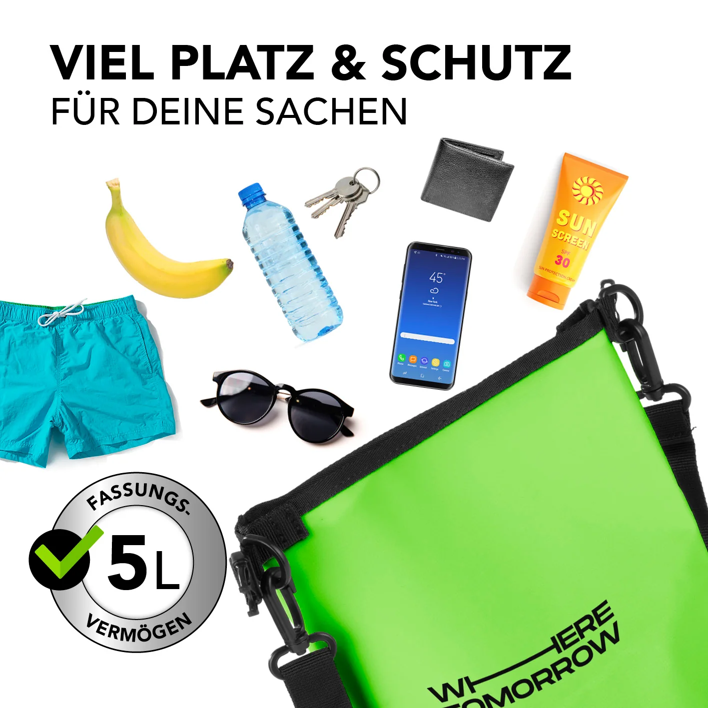 Dry Bag 5L - Style 01 - Grün - Image 5
