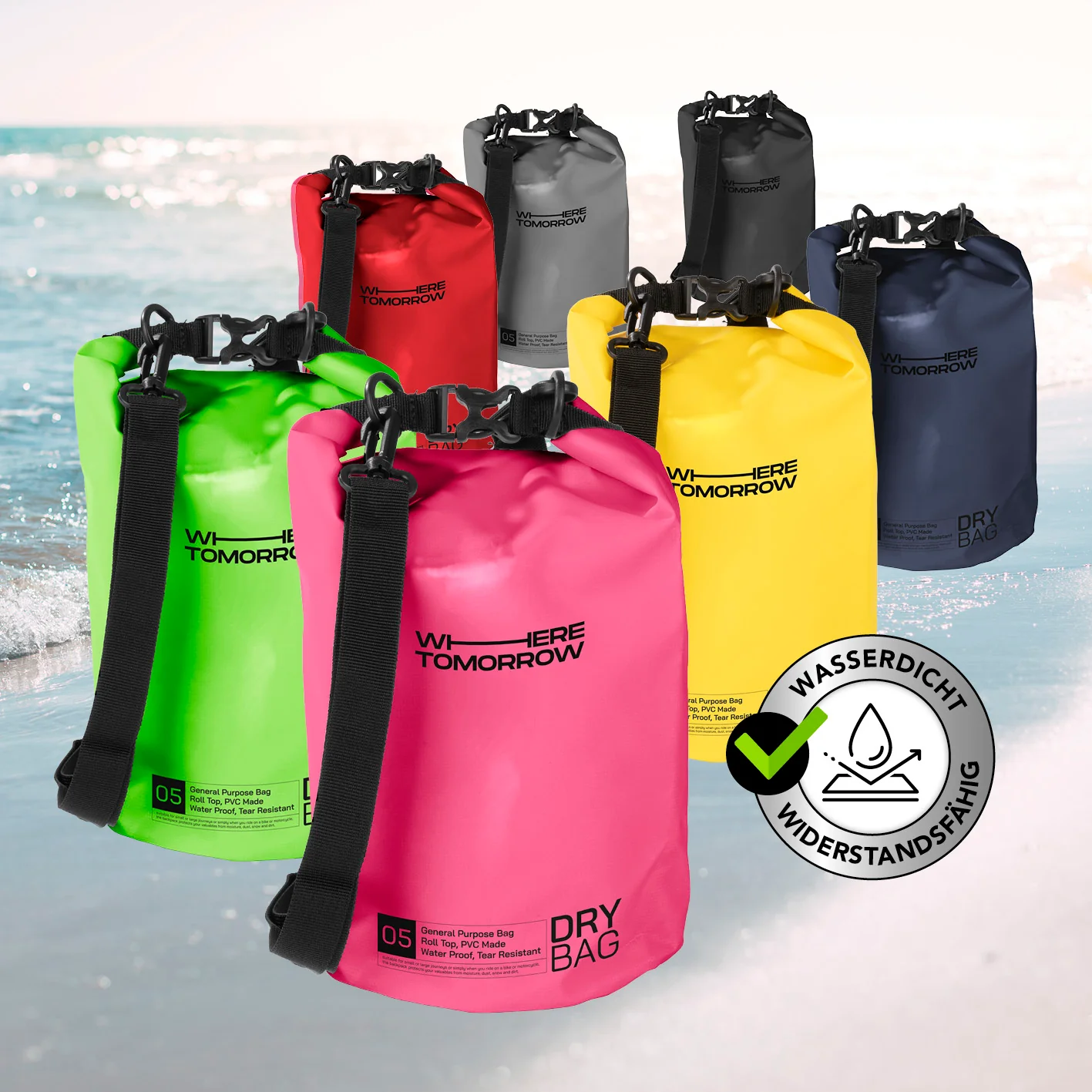 Dry Bag 5L - Style 01 - Pink - Image 10
