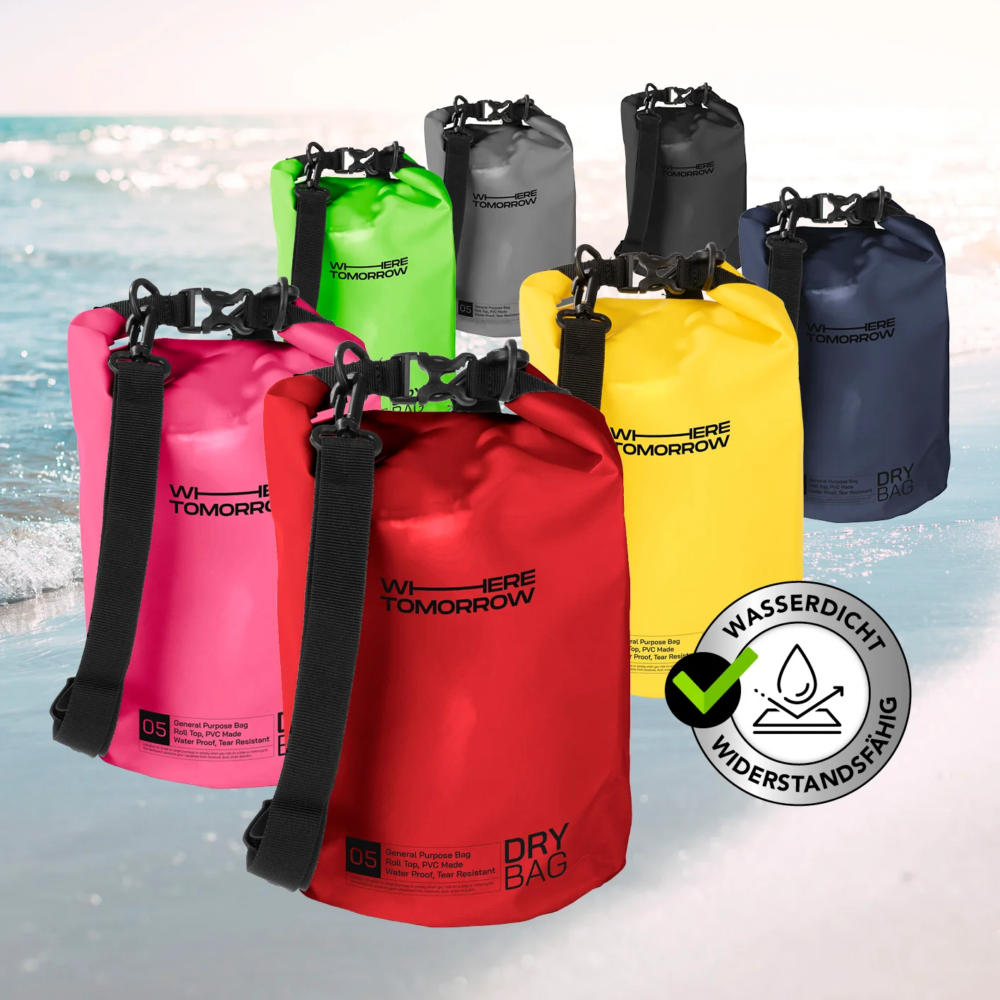Dry Bag 5L - Style 01 - Rot - Image 10