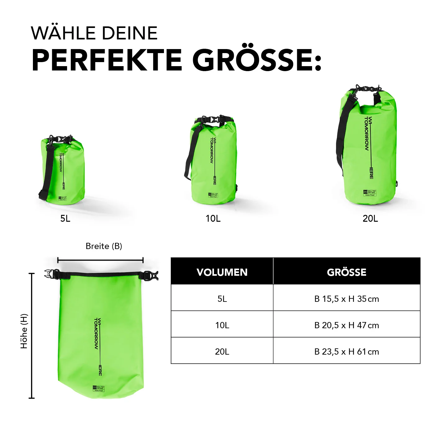 Dry Bag 10L - Style 02 - Grün - Image 9