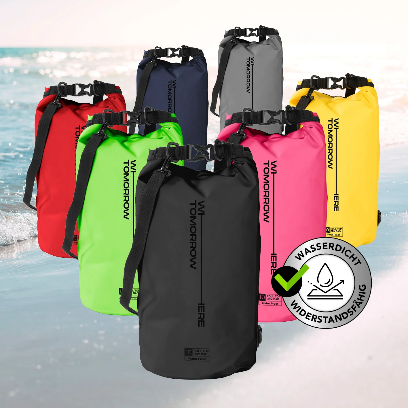 Dry Bag 10L - Style 02 - Schwarz - Image 10