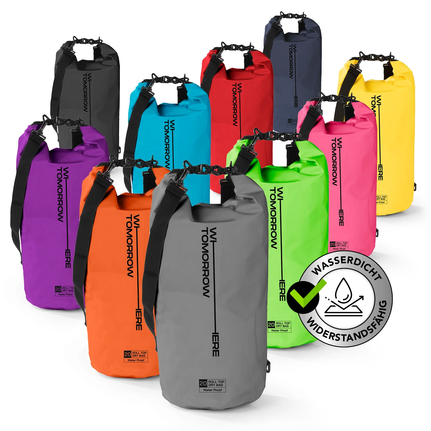 Dry Bag 20L - Style 02 - Grau - Image 2