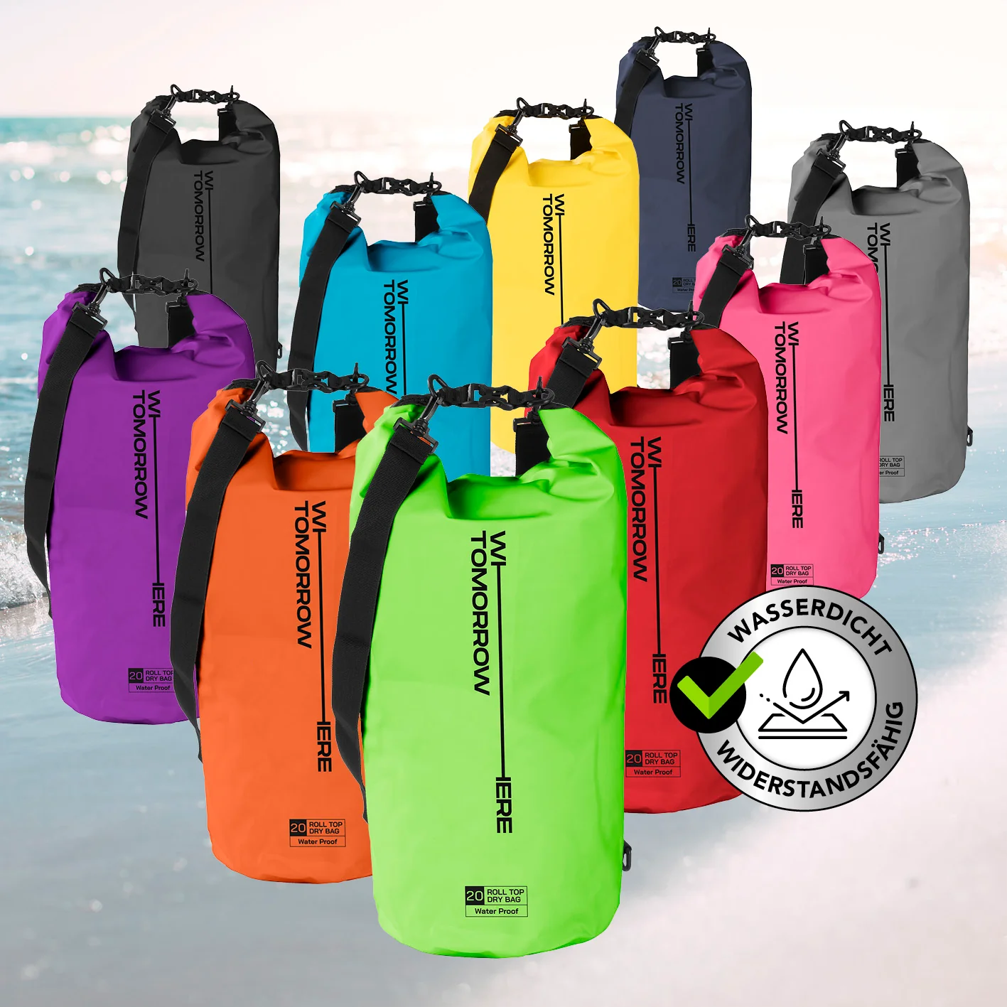 Dry Bag 20L - Style 02 - Grün - Image 10