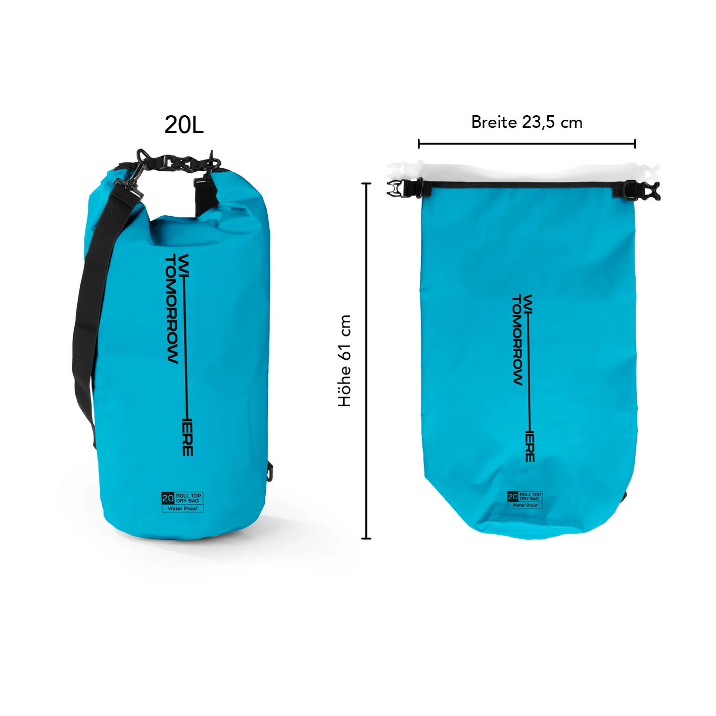 Dry Bag 20L - Style 02 - Himmelblau - Image 9