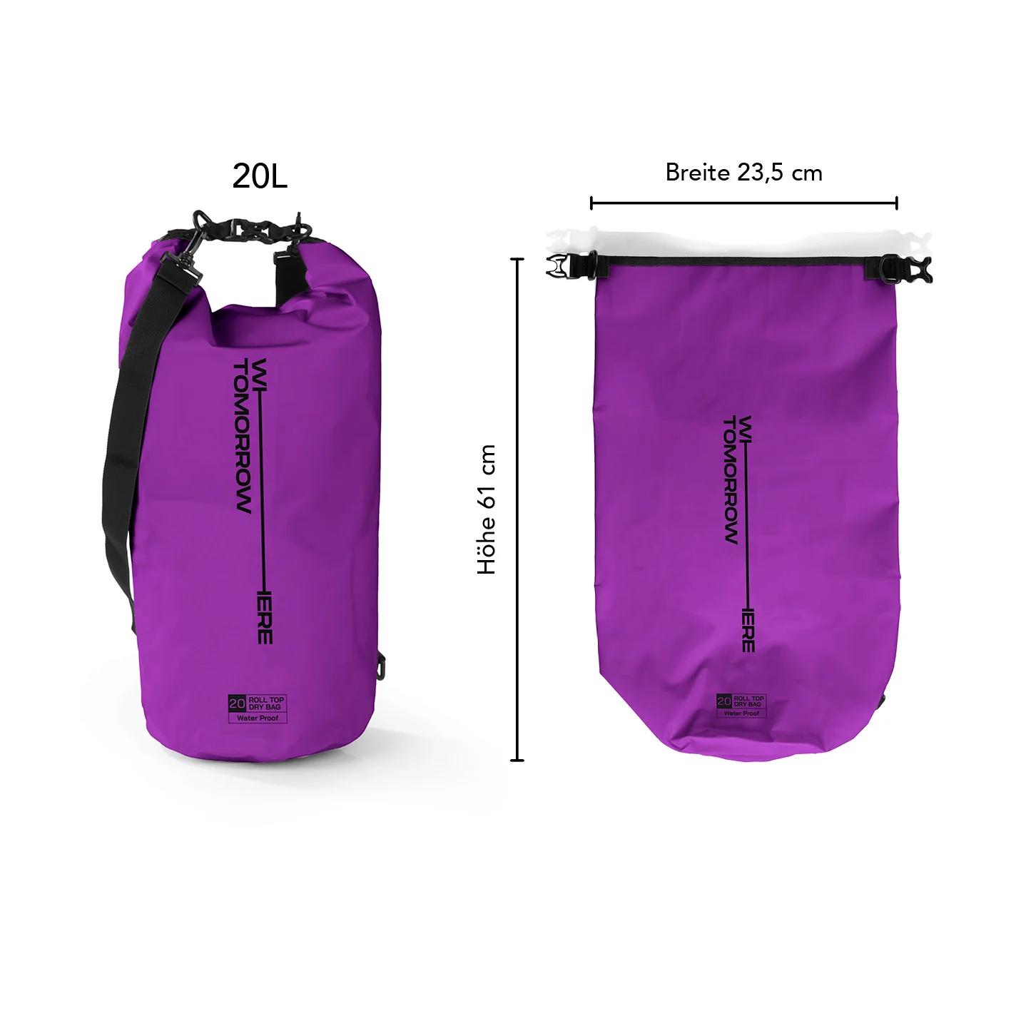 Dry Bag 20L - Style 02 - Lila - Image 9