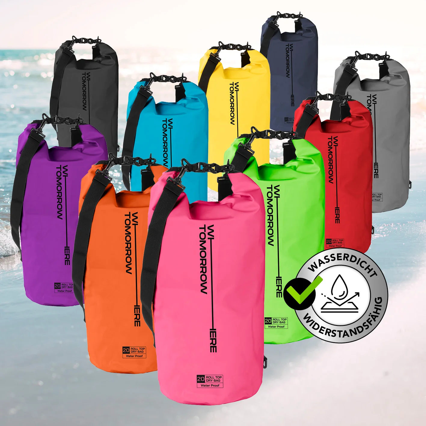 Dry Bag 20L - Style 02 - Pink - Image 10