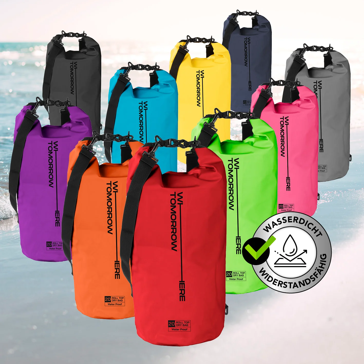 Dry Bag 20L - Style 02 - Rot - Image 10