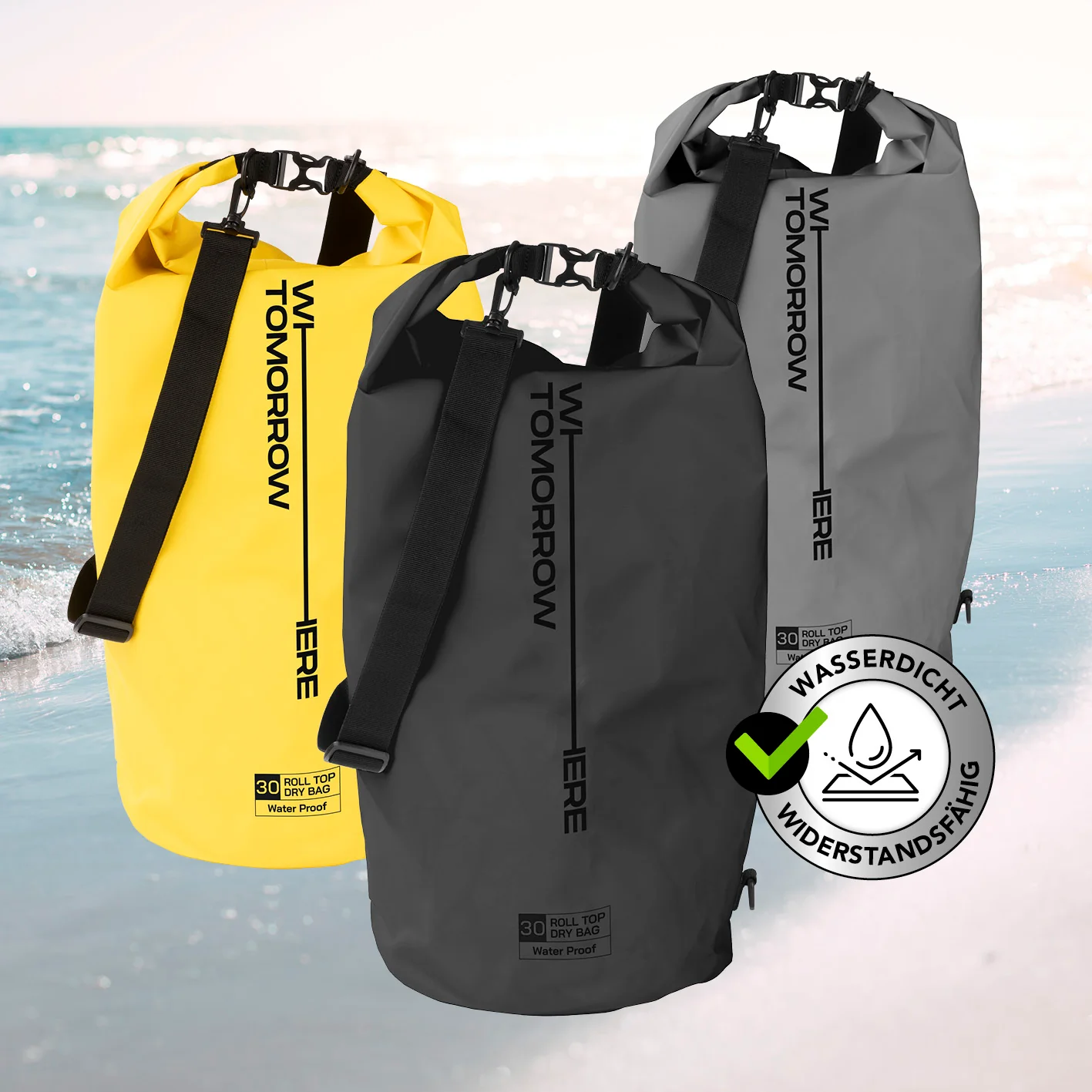 Dry Bag 30L - Style 02 - Schwarz - Image 9
